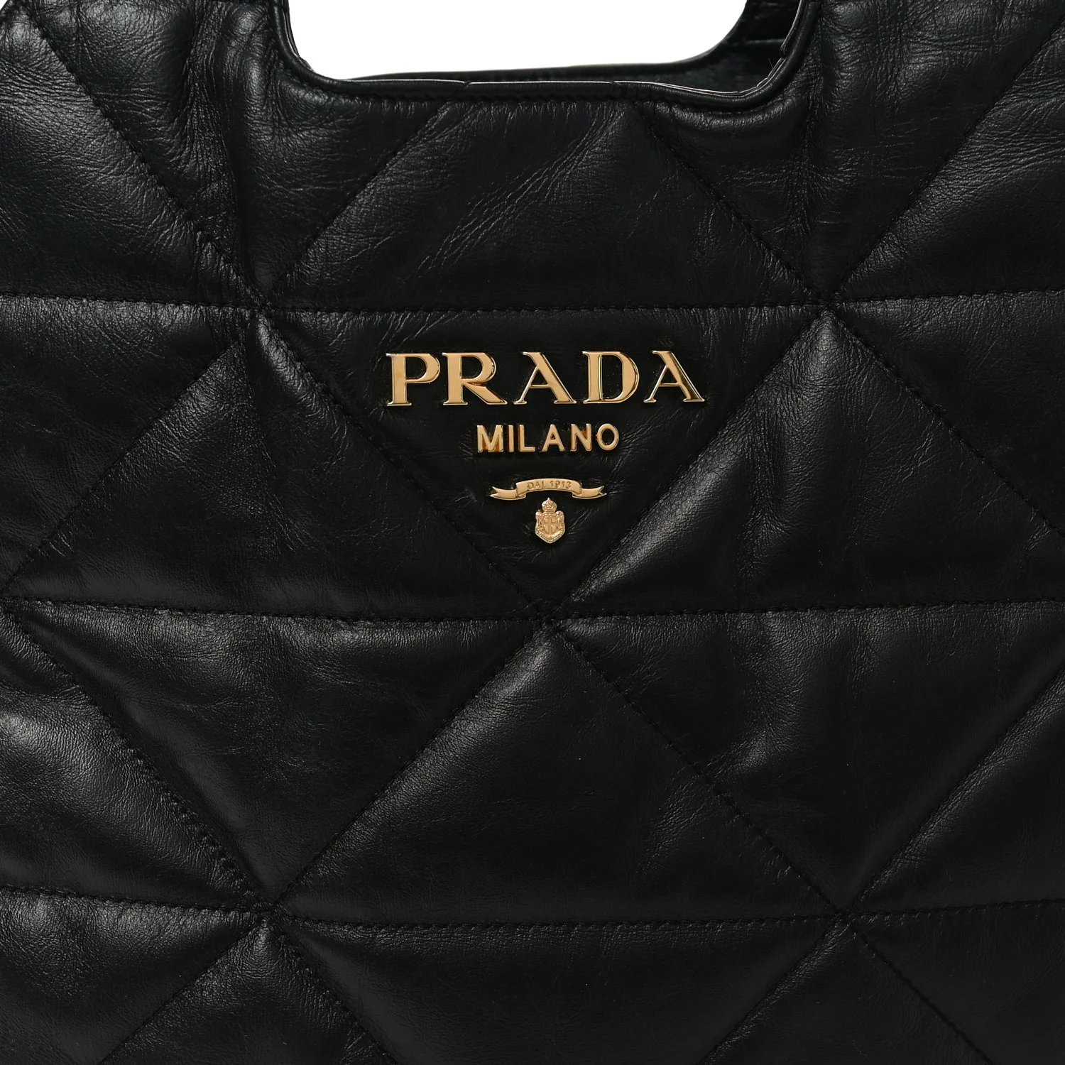 Nappa Quilted Medium Dynamique Tote Black - Image 7