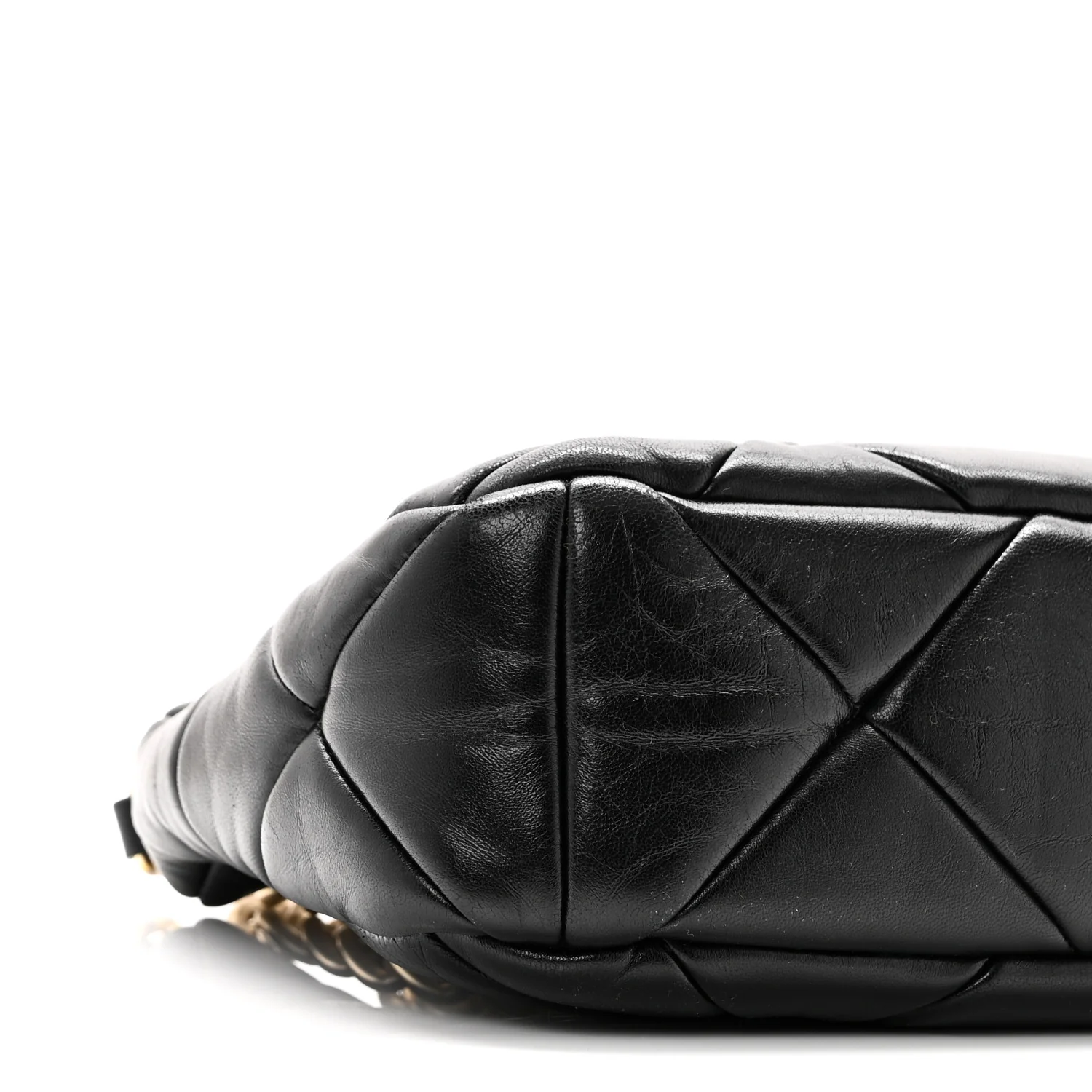 Nappa Re-Nylon Triangle Quilted Patchwork System Shoulder Bag Black - Image 8