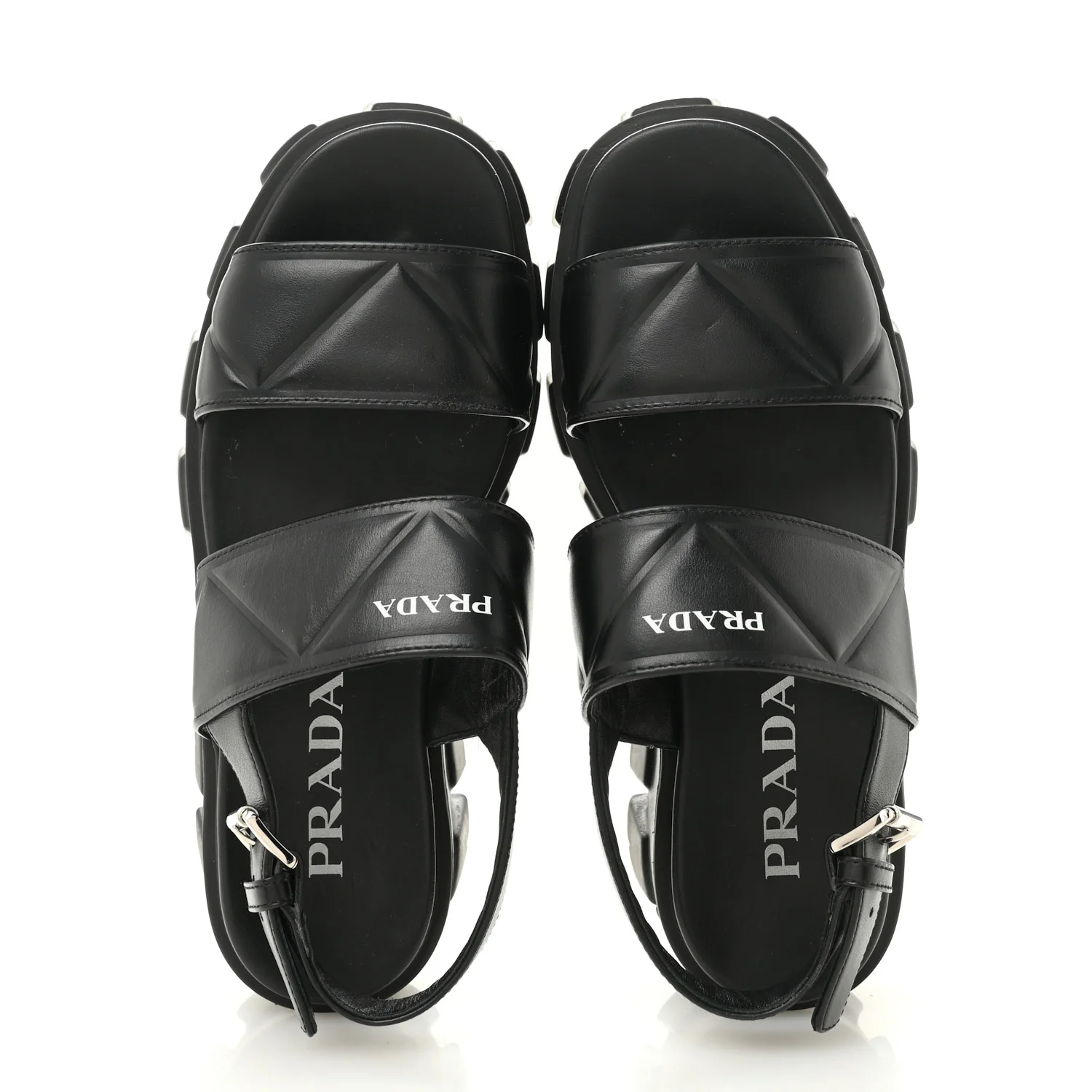 Nappa Soft Logo Padded Monolith 55mm Sandals 37.5 Black - Image 2