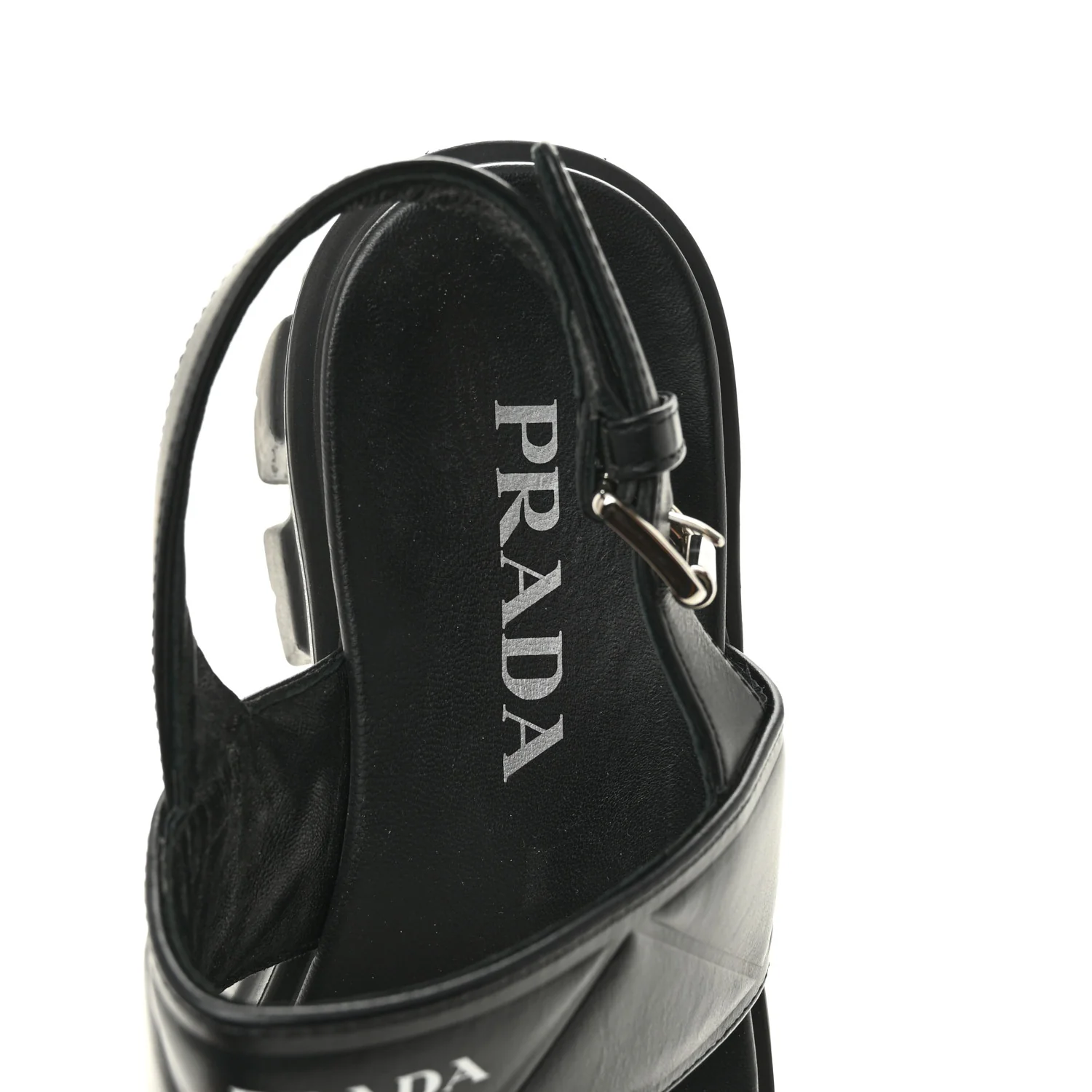 Nappa Soft Logo Padded Monolith 55mm Sandals 37.5 Black - Image 7