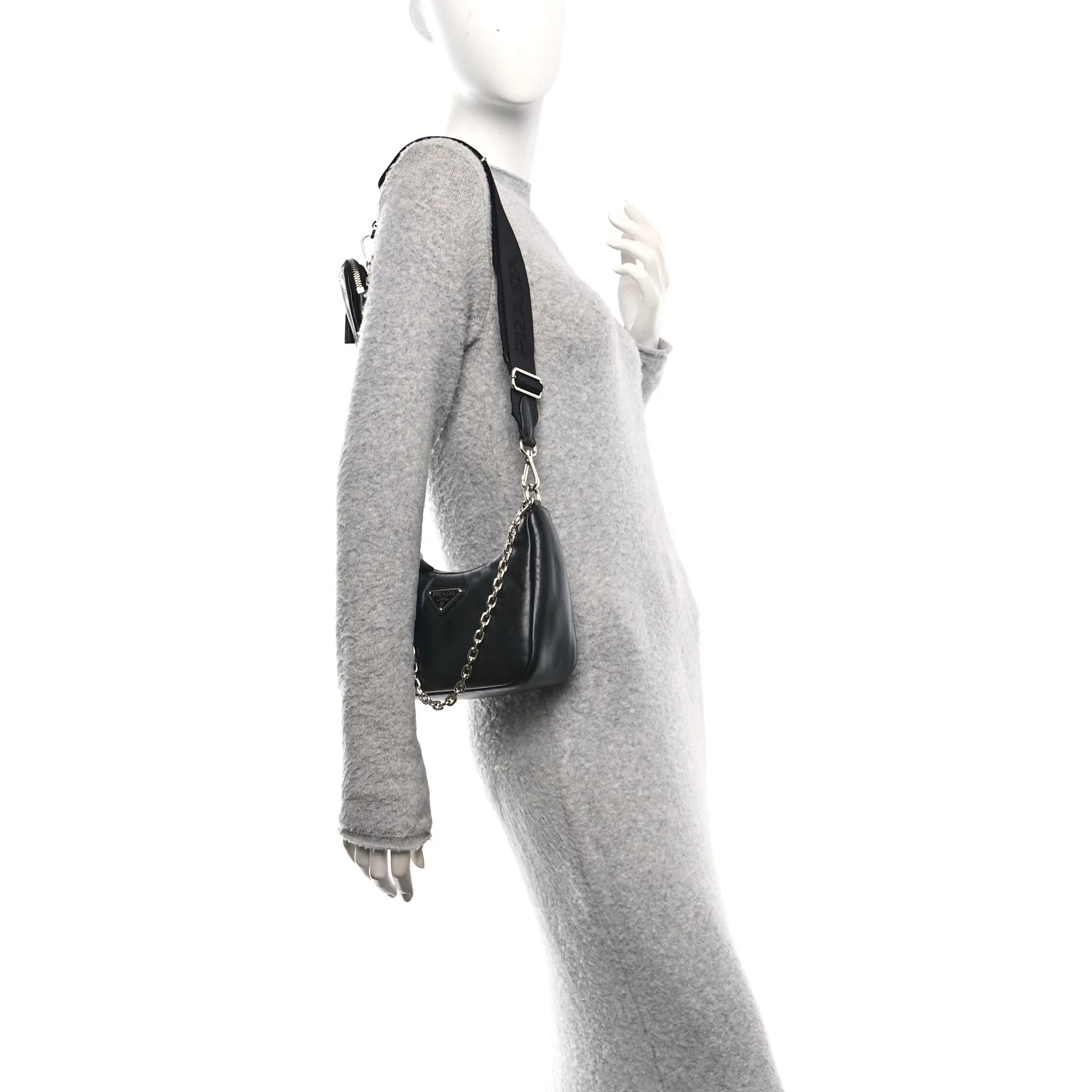 Nappa Soft Padded Re-Edition 2005 Shoulder Bag Black - Image 2