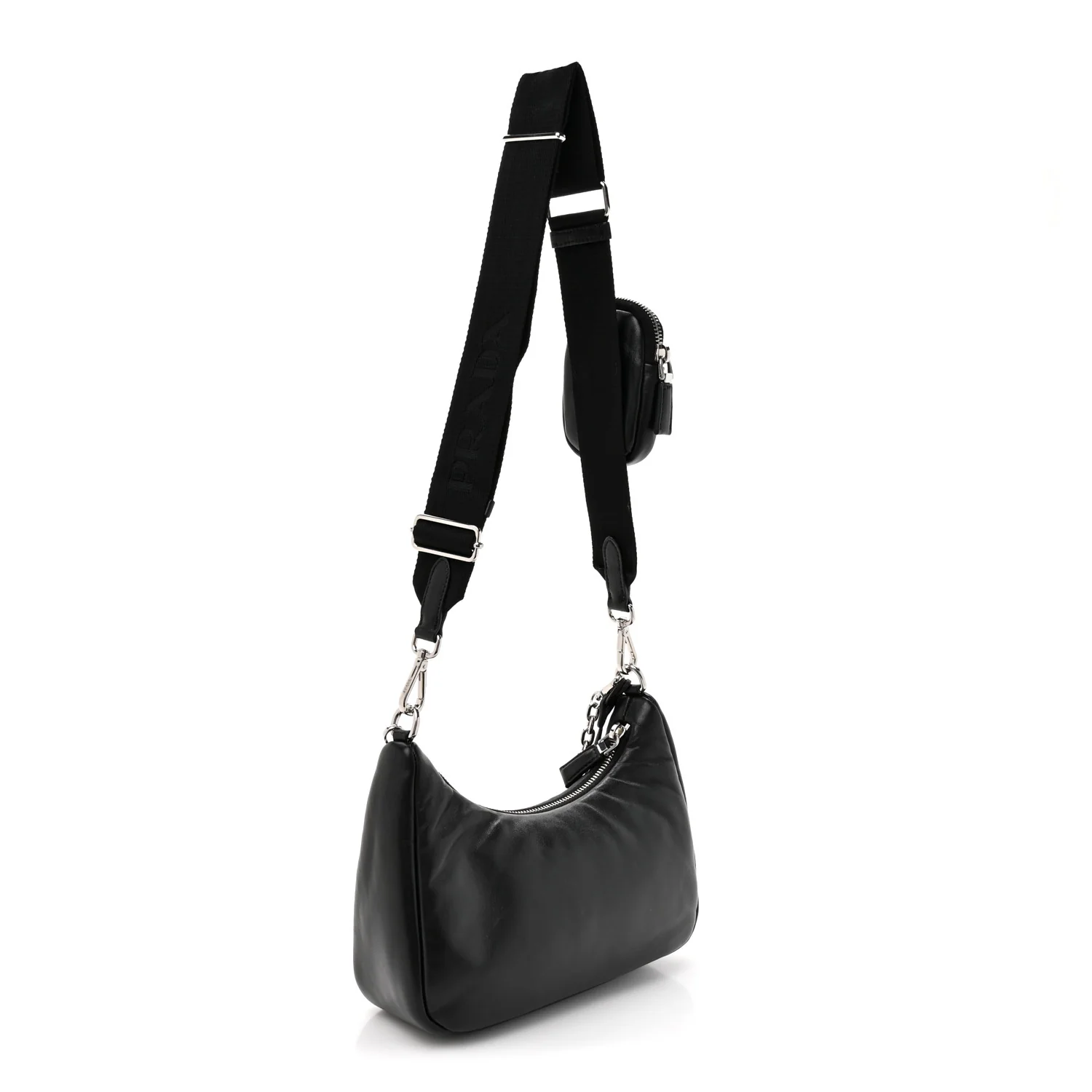 Nappa Soft Padded Re-Edition 2005 Shoulder Bag Black - Image 3