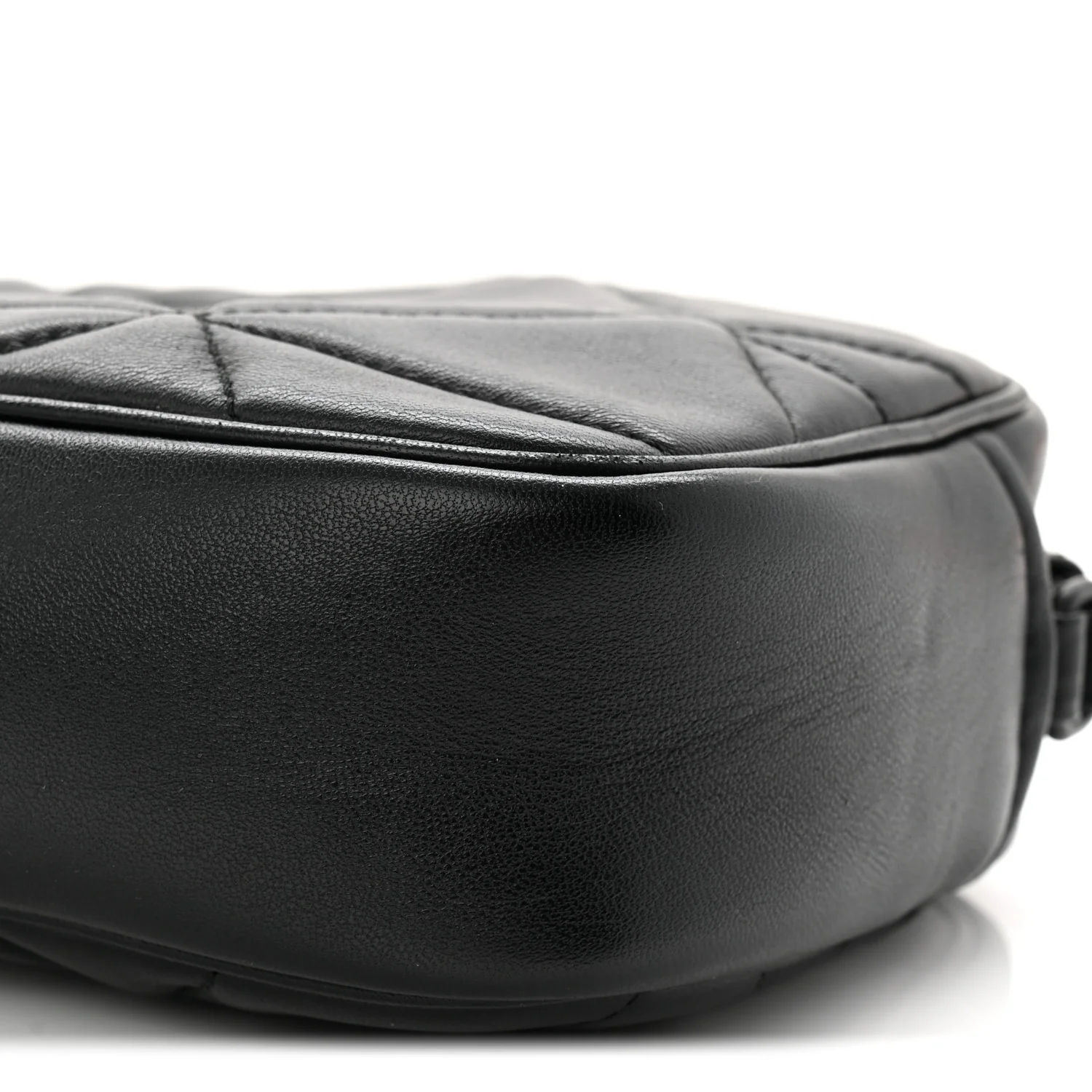 Nappa Triangle Stitched Spectrum Camera Bag Black - Image 9