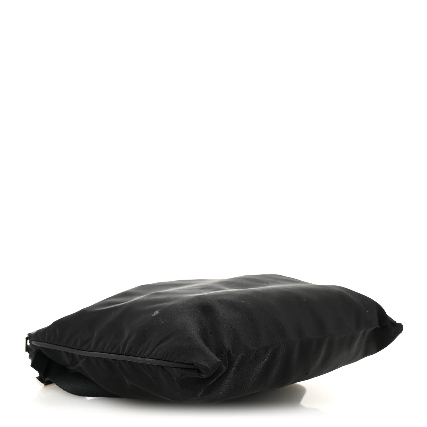 Nylon Flat Messenger Bag Black - Image 4