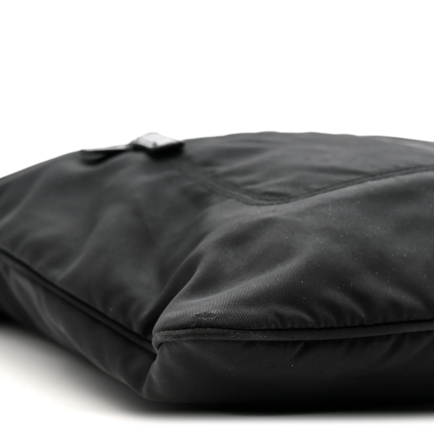 Nylon Flat Messenger Bag Black - Image 9