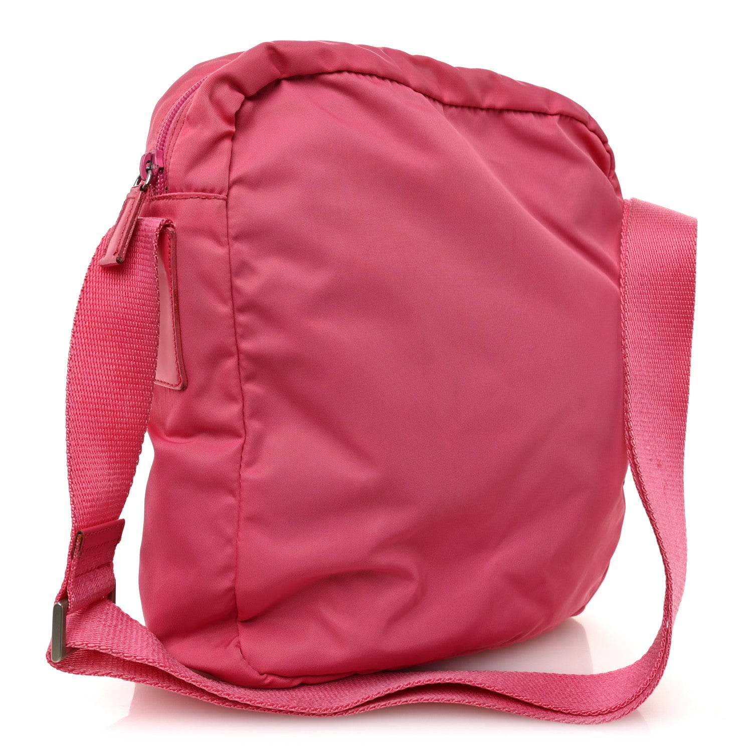 Nylon Messenger Bag Fuxia - Image 5