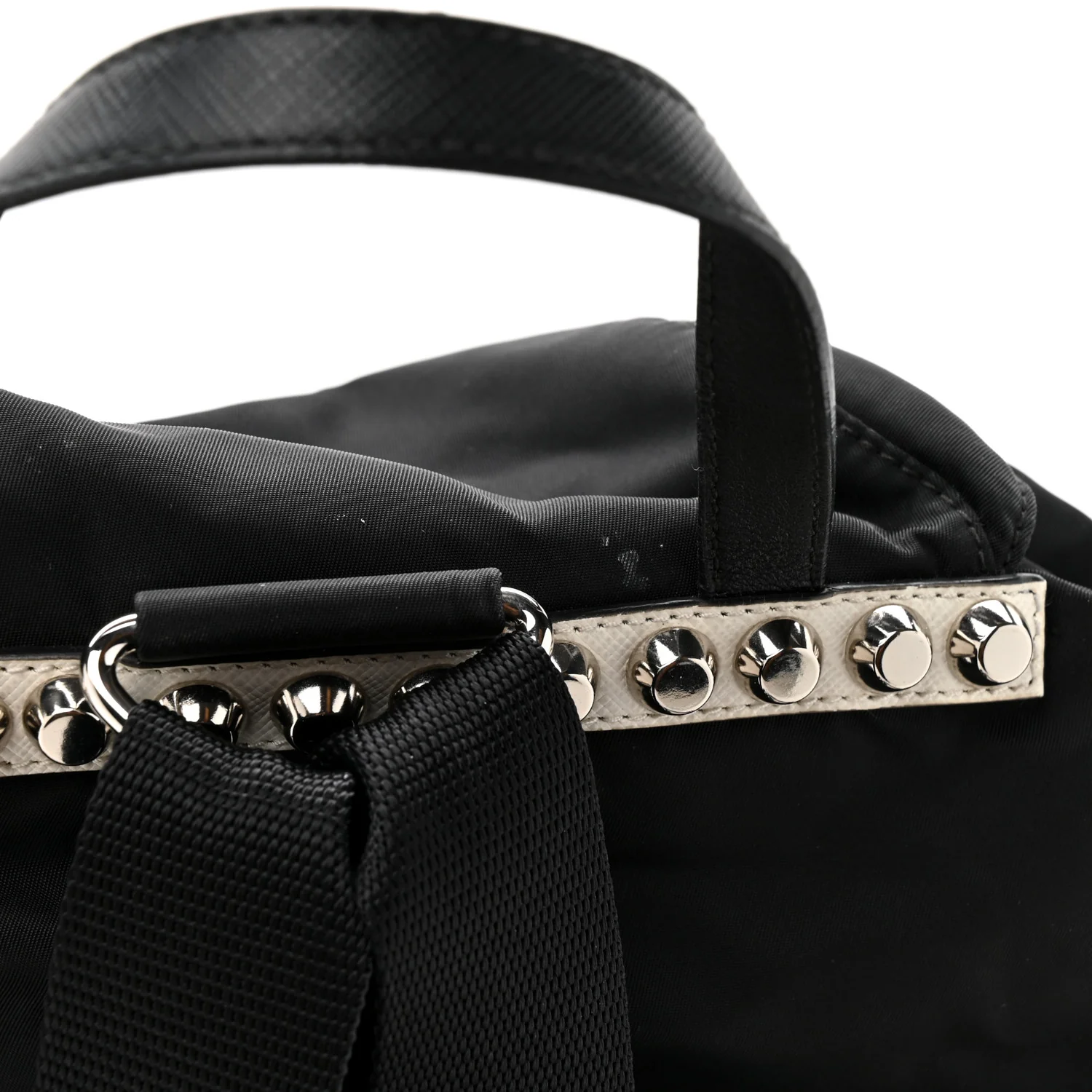 Nylon New Vela Studded Backpack Black Fuoco - Image 11