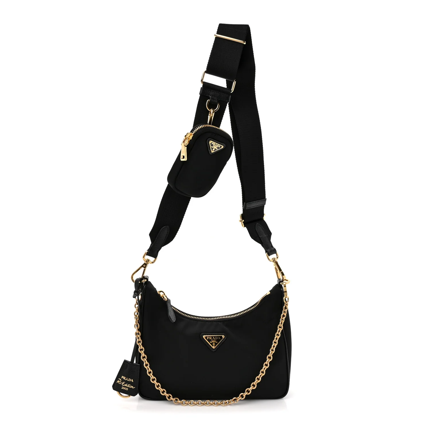 Nylon Re-Edition 2005 Shoulder Bag Black