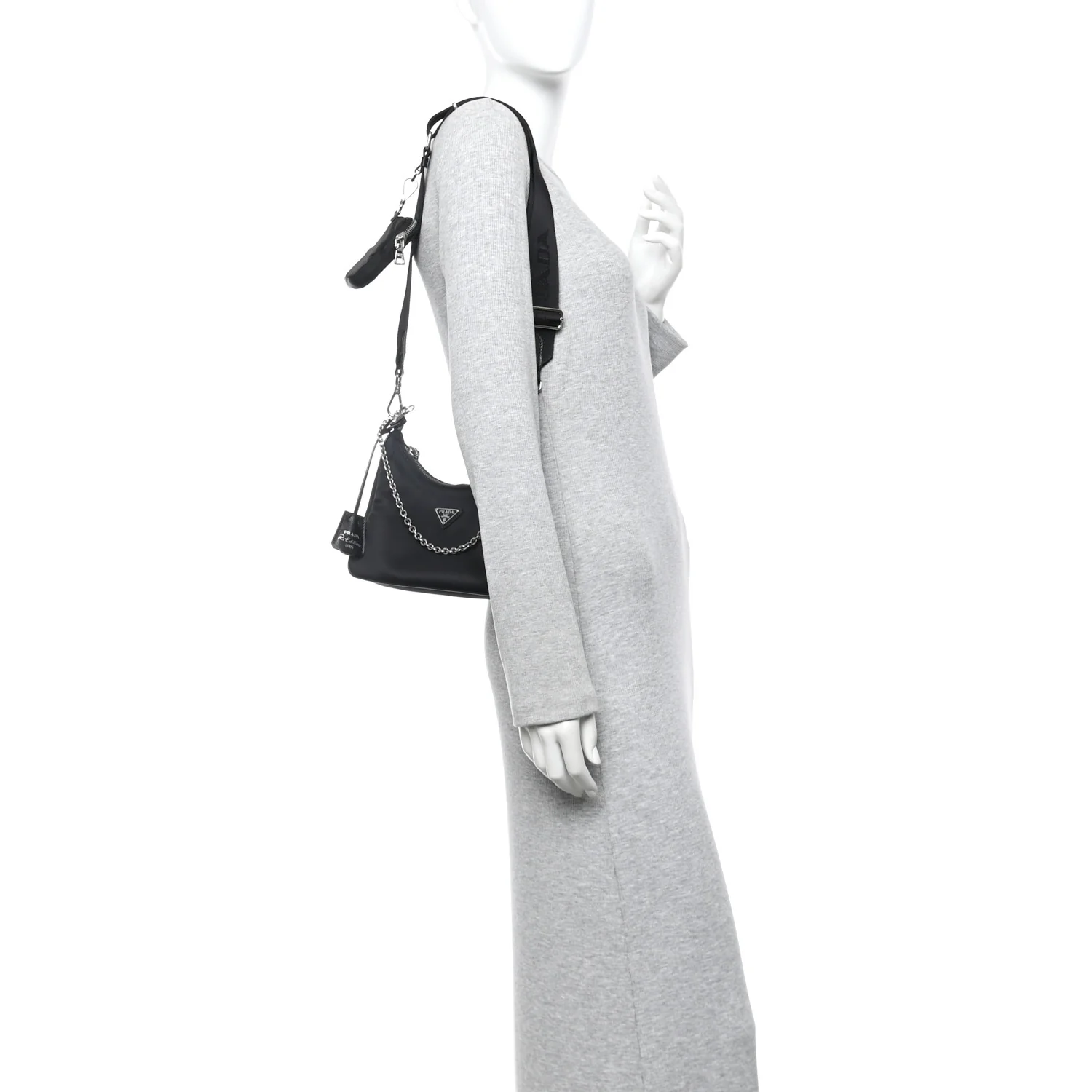 Nylon Re-Edition 2005 Shoulder Bag Black - Image 2