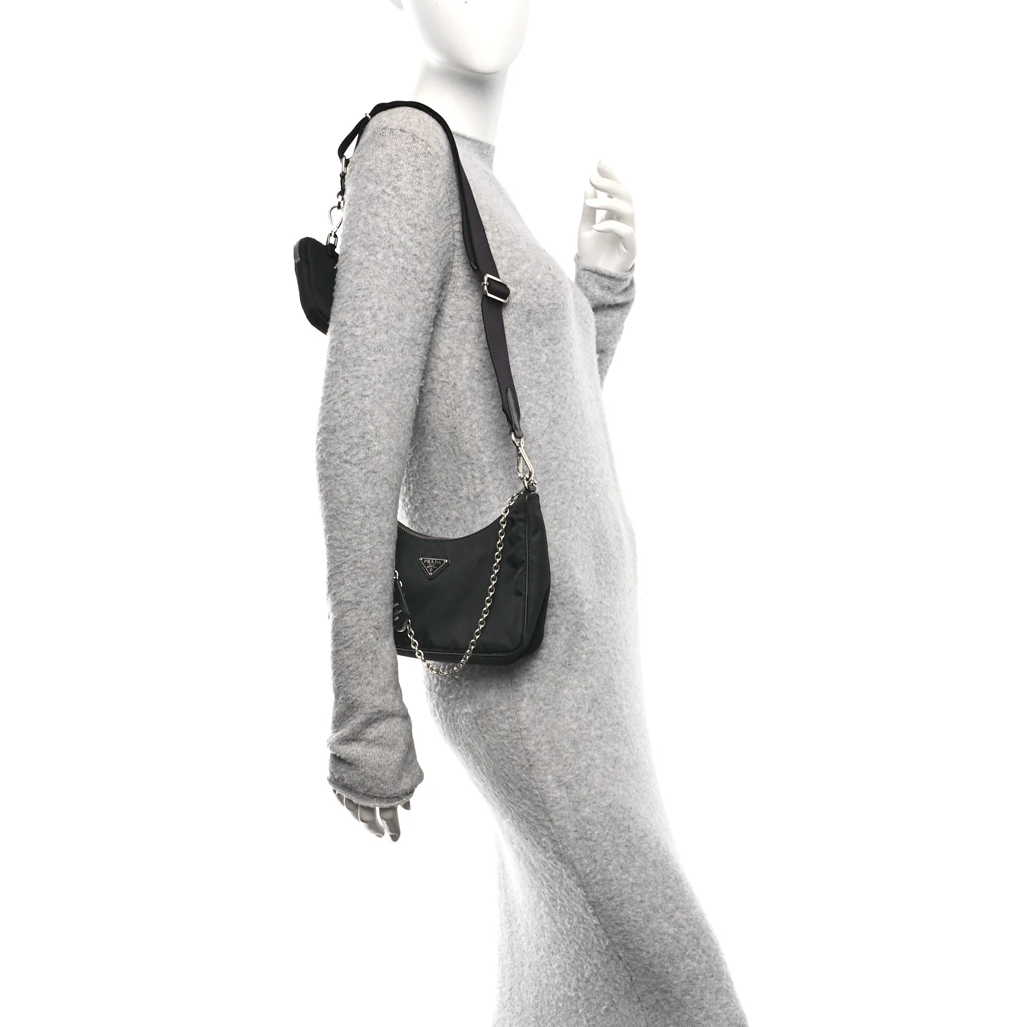 Nylon Re-Edition 2005 Shoulder Bag Black - Image 2