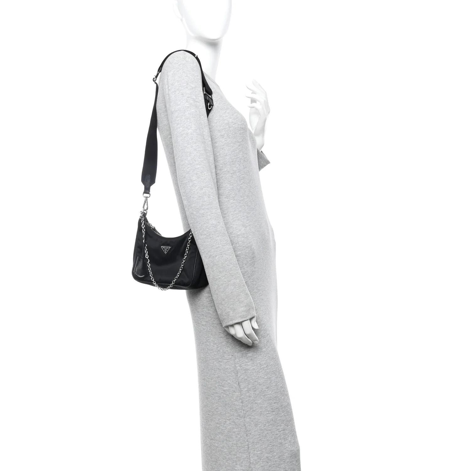 Nylon Re-Edition 2005 Shoulder Bag Black - Image 2