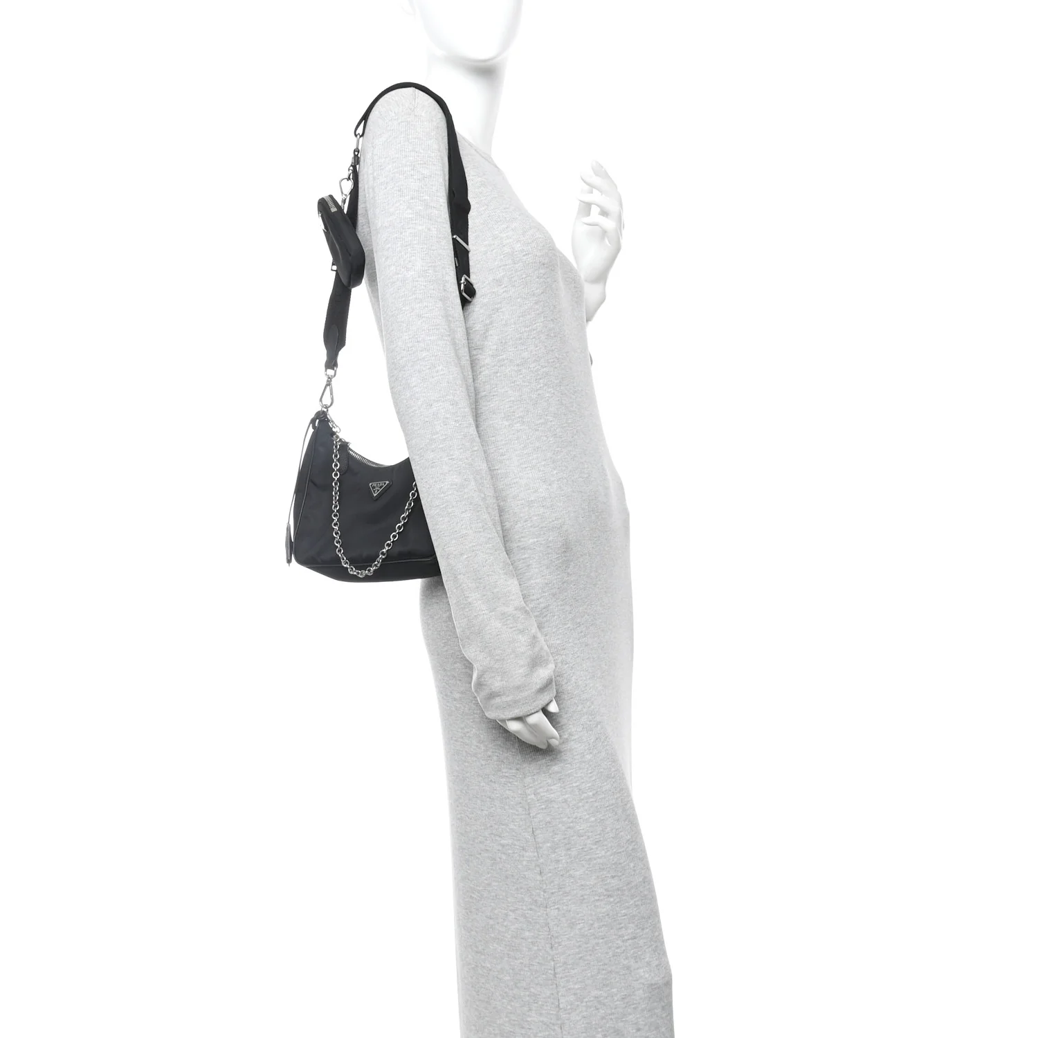 Nylon Re-Edition 2005 Shoulder Bag Black - Image 2