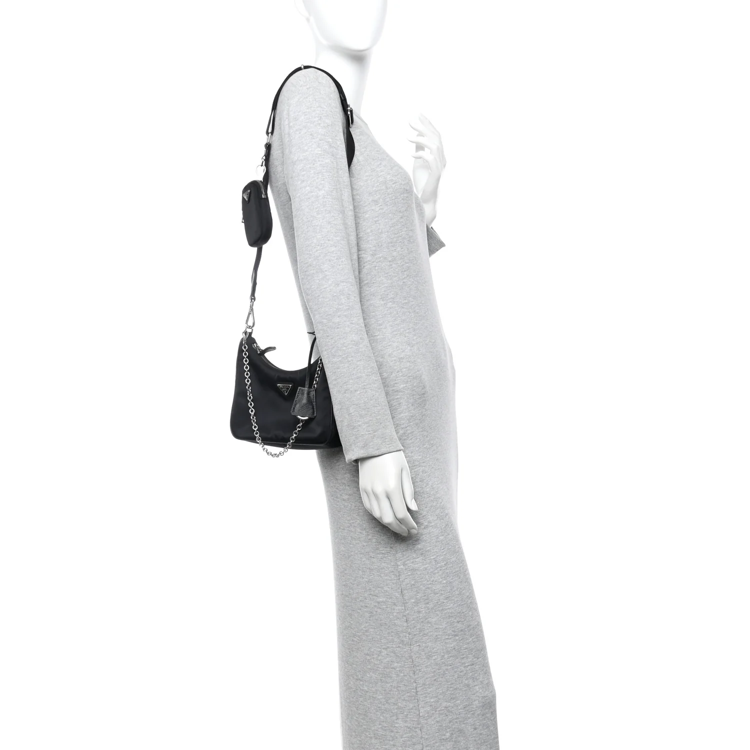 Nylon Re-Edition 2005 Shoulder Bag Black - Image 2