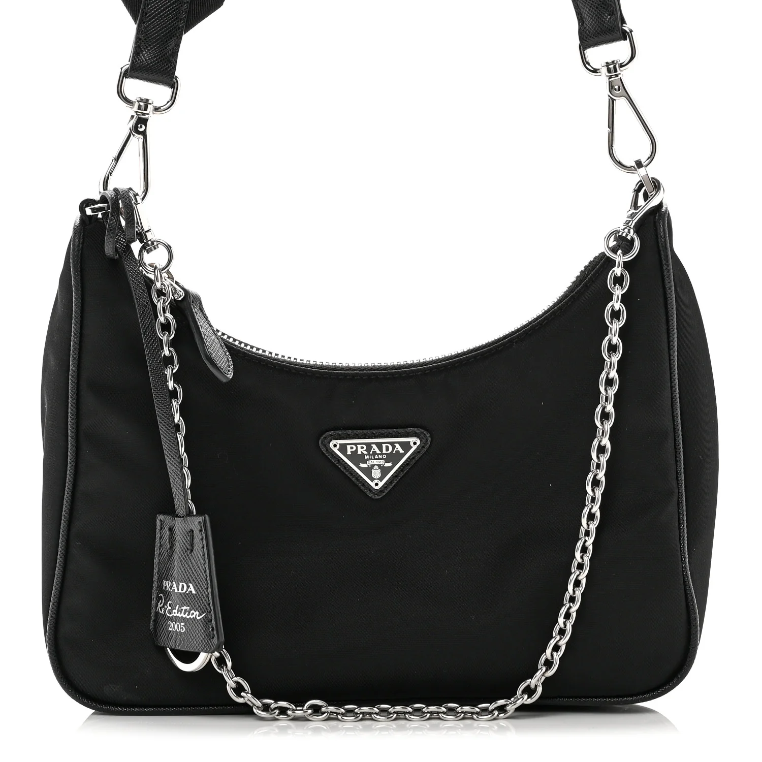 Nylon Re-Edition 2005 Shoulder Bag Black - Image 7