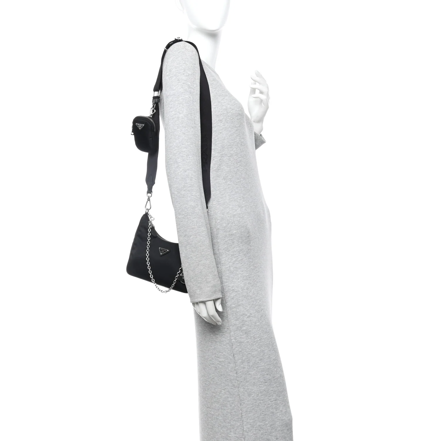 Nylon Re-Edition 2005 Shoulder Bag Black - Image 2
