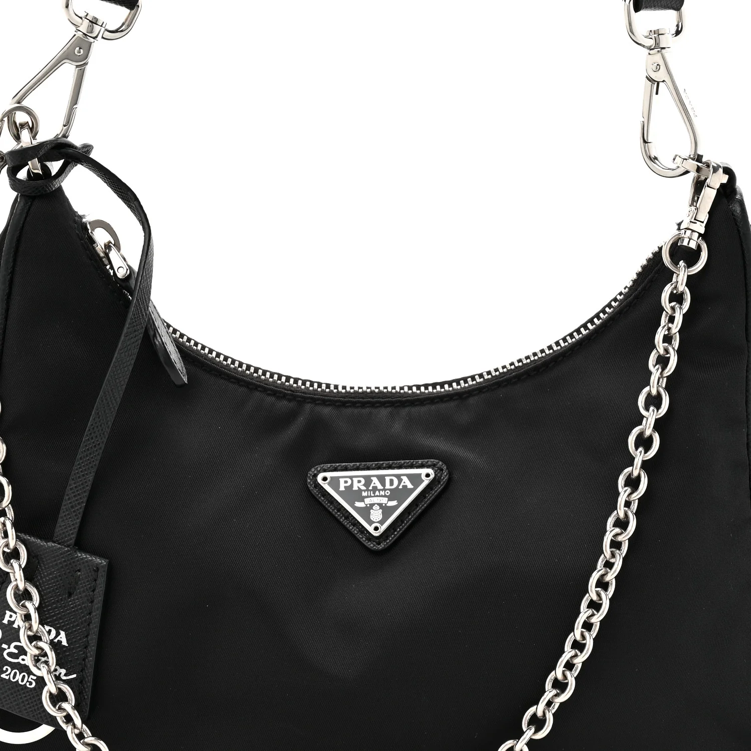 Nylon Re-Edition 2005 Shoulder Bag Black - Image 7