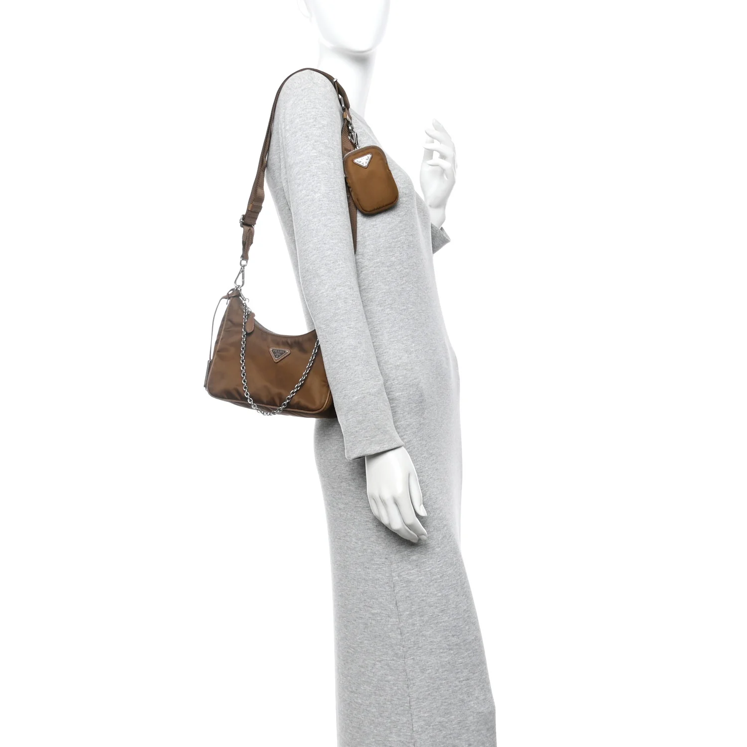 Nylon Re-Edition 2005 Shoulder Bag Cacao - Image 2
