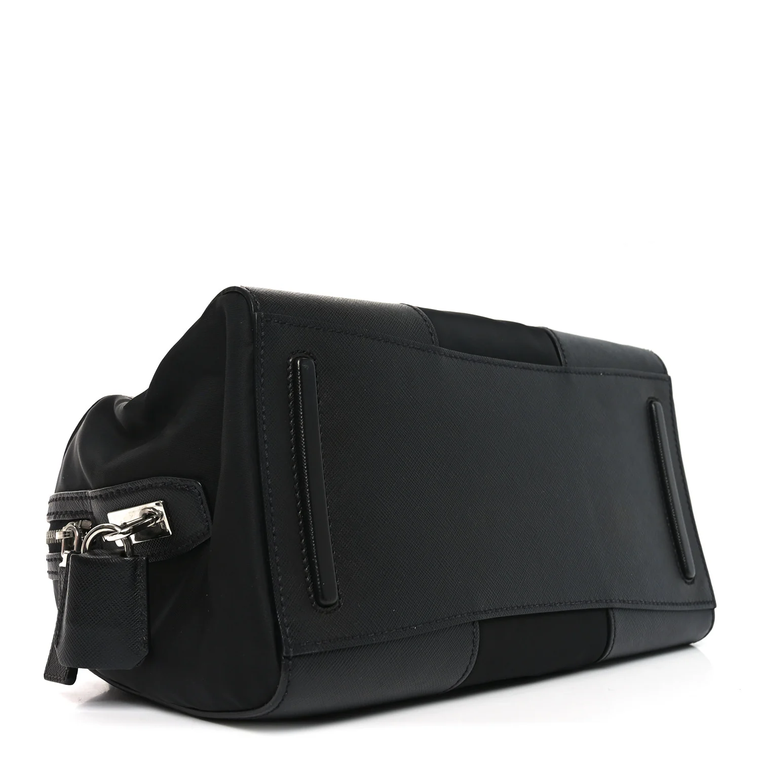 Nylon Saffiano Top Handle Bag Black - Image 4