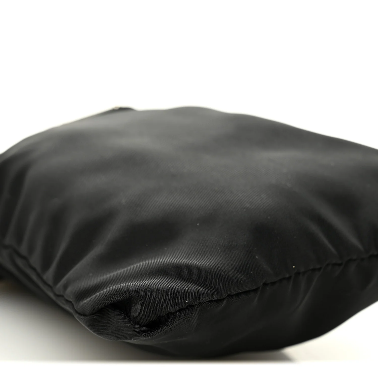 Nylon Small Flat Messenger Bag Black - Image 8