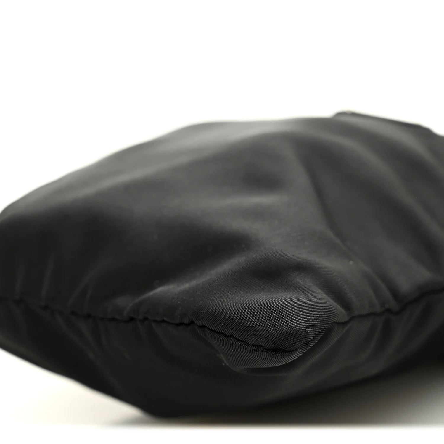 Nylon Small Flat Messenger Bag Black - Image 9