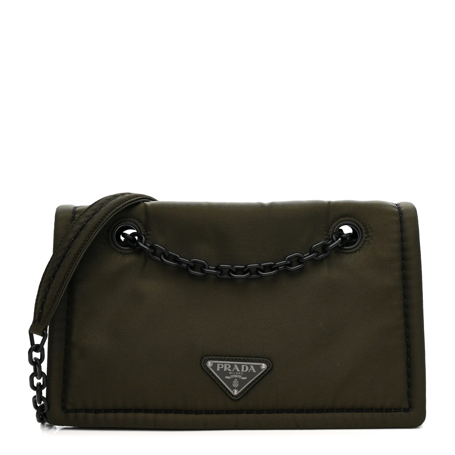 Nylon Tessuto Chain Shoulder Bag Mimetico