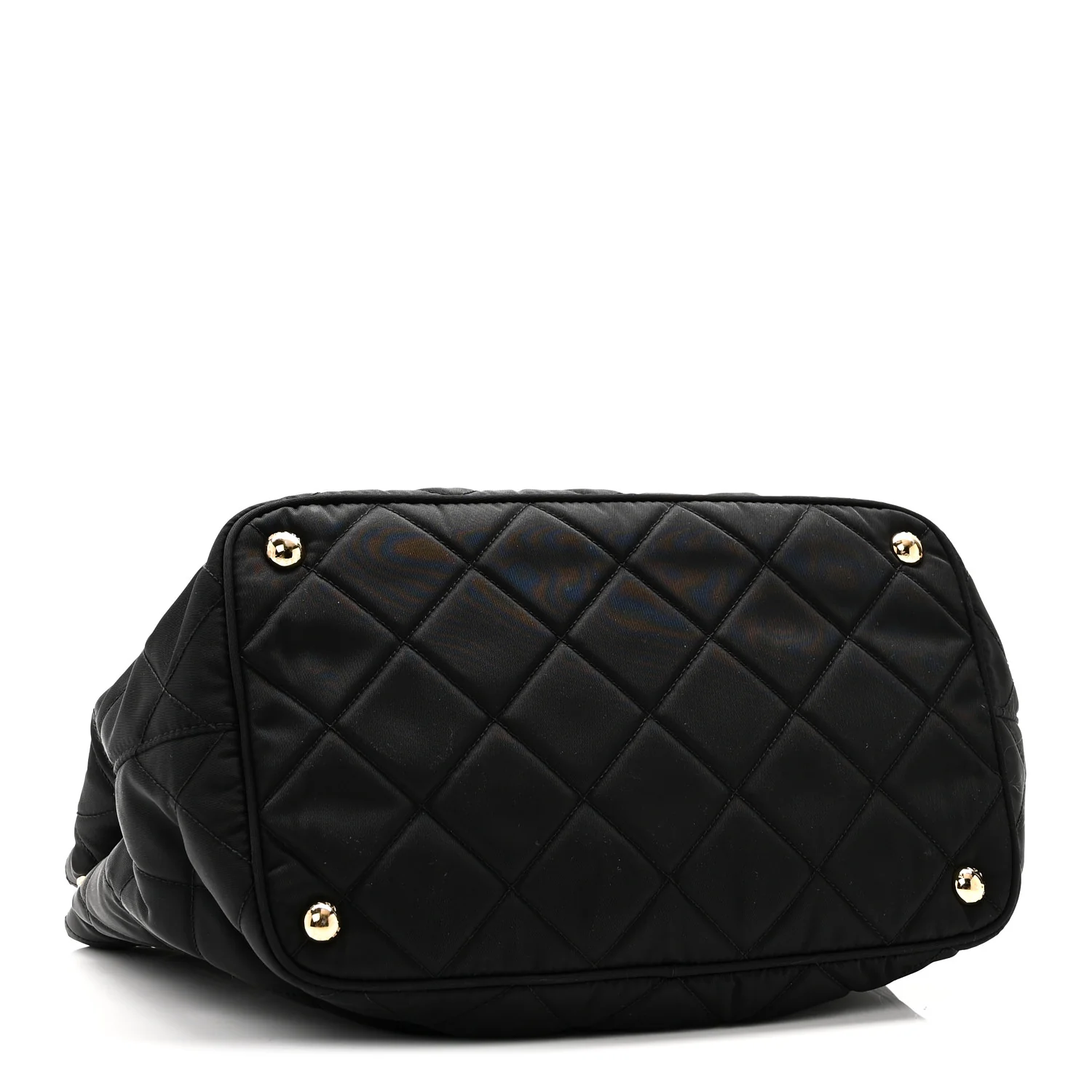 Nylon Tessuto Impuntu Quilted Tote Black - Image 4