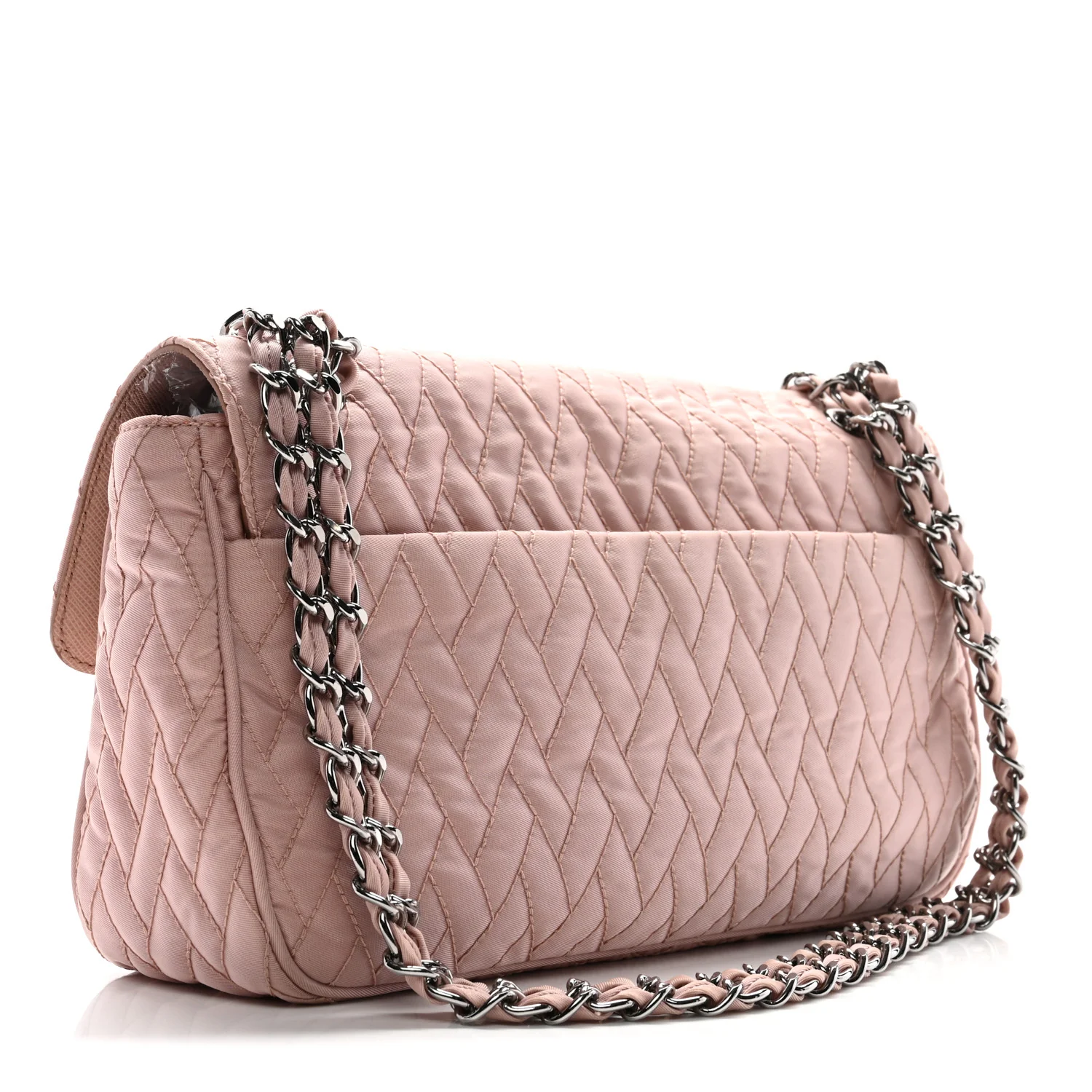 Nylon Tessuto Impunture Quilted Flap Opale - Image 3