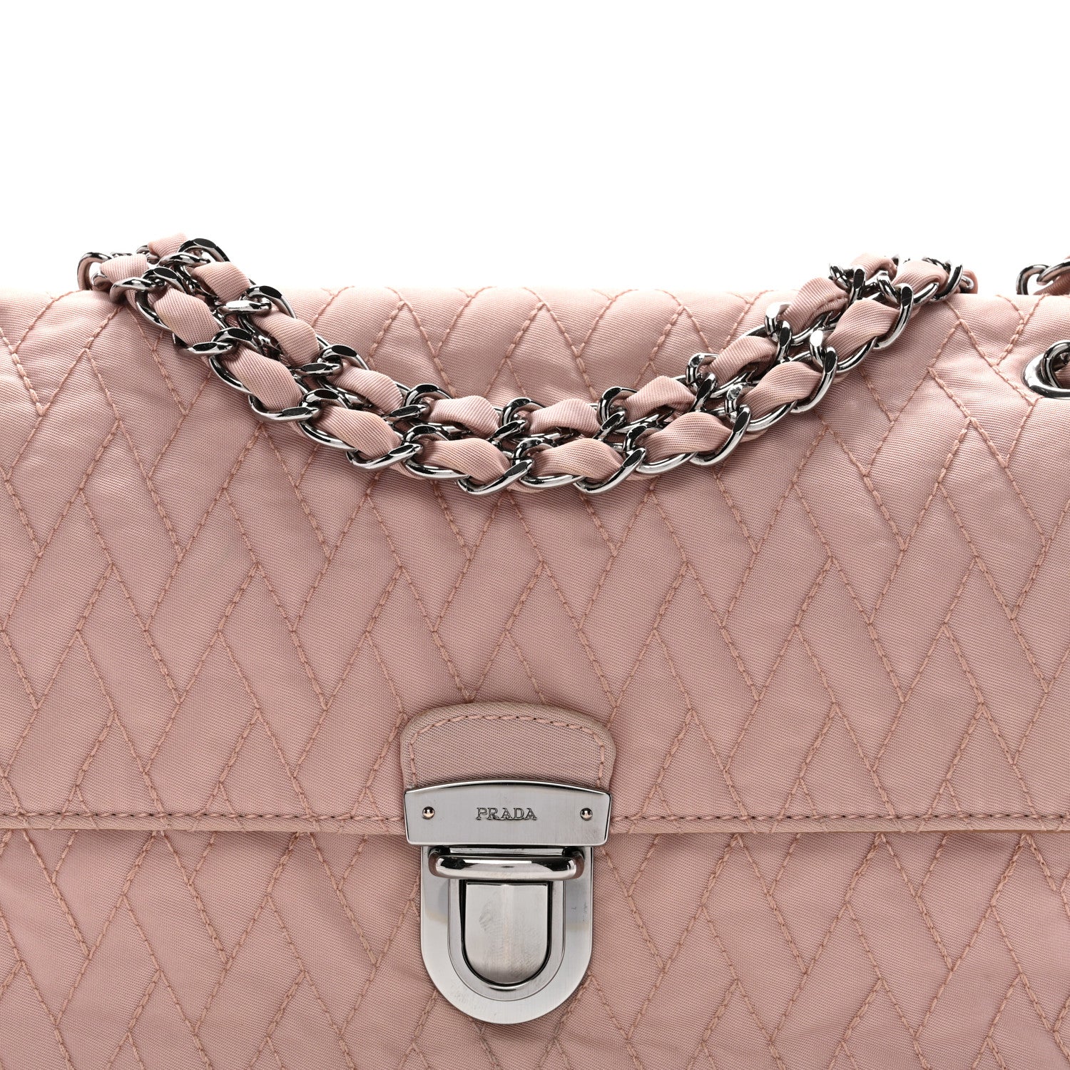 Nylon Tessuto Impunture Quilted Flap Opale - Image 7
