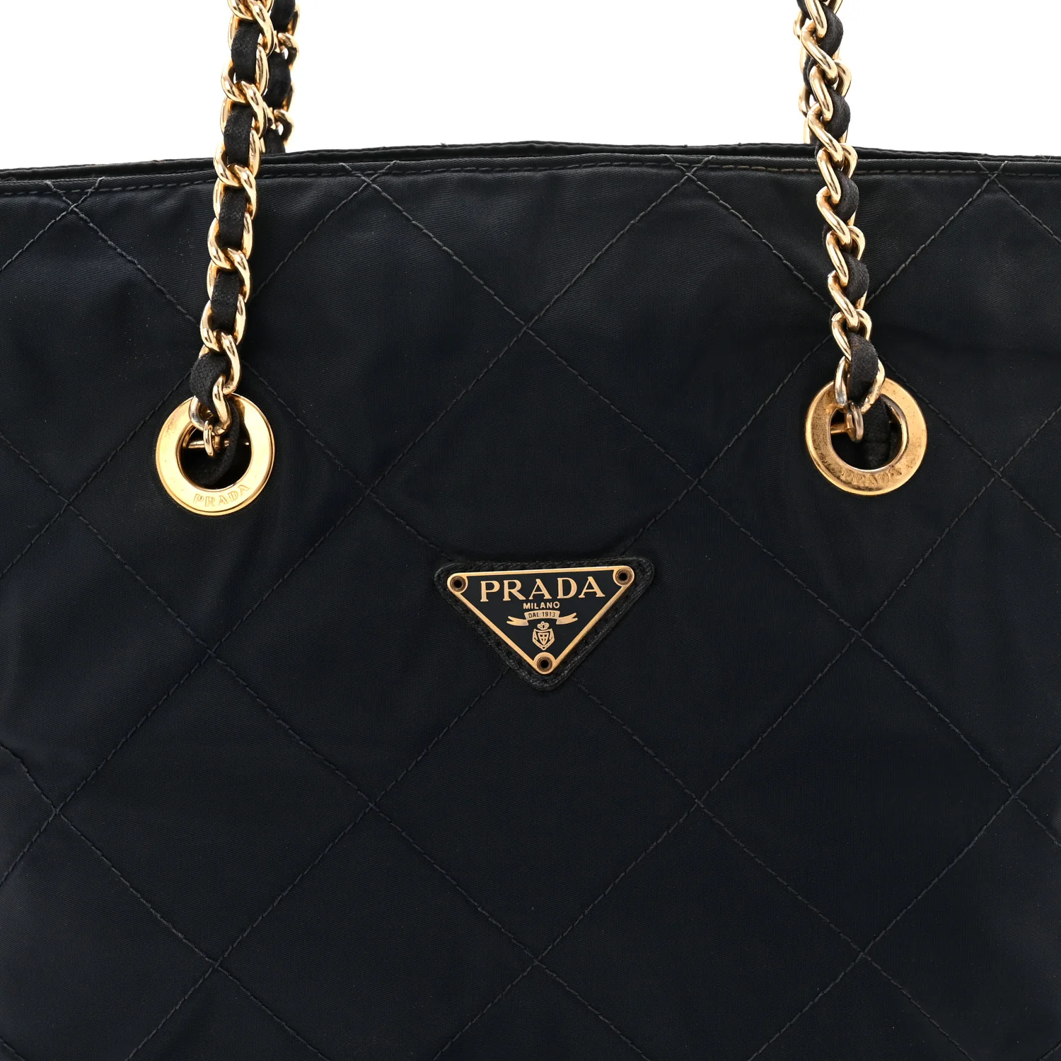 Nylon Tessuto Quilted Shoulder Bag Blue - Image 7