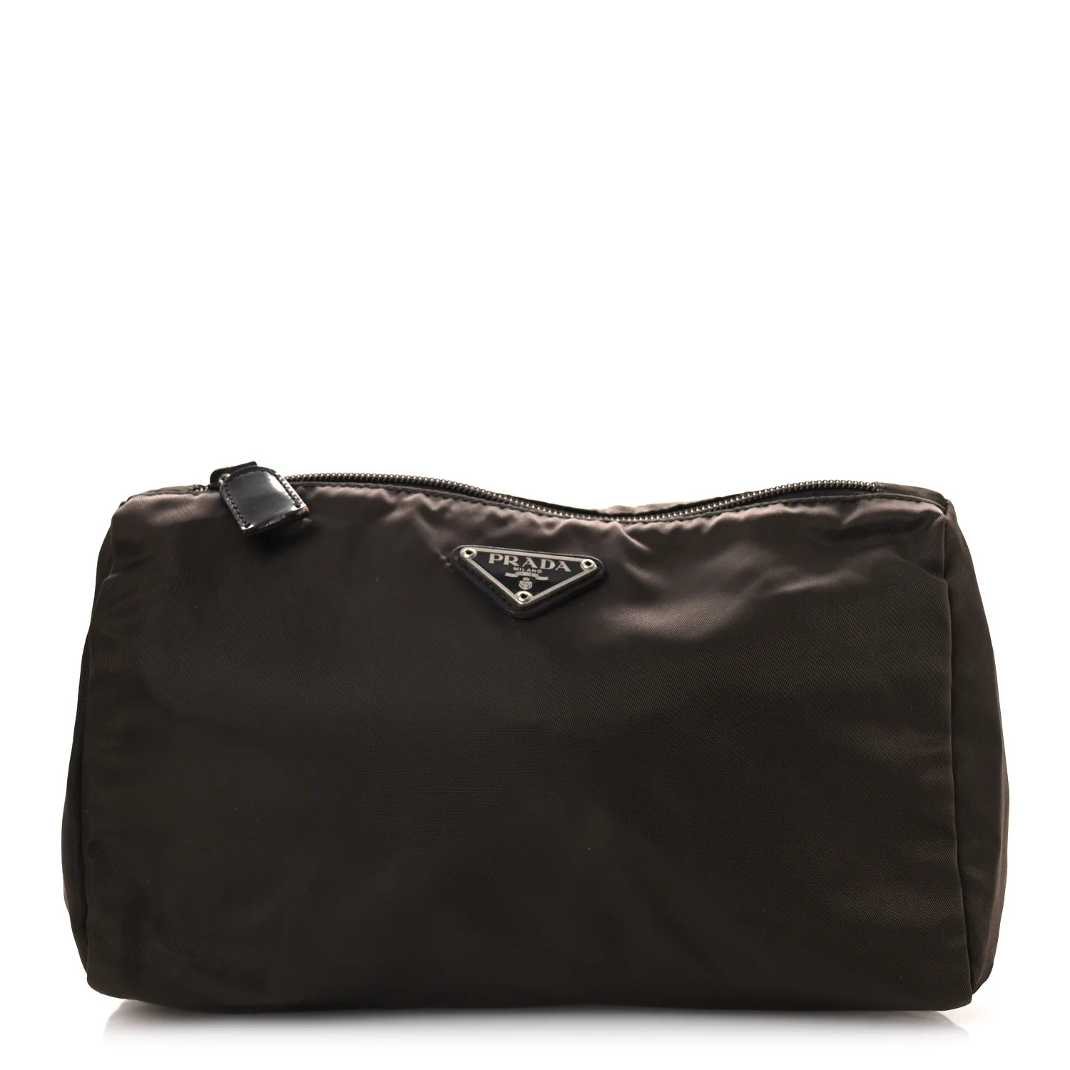 Nylon Vela Cosmetic Pouch Brown