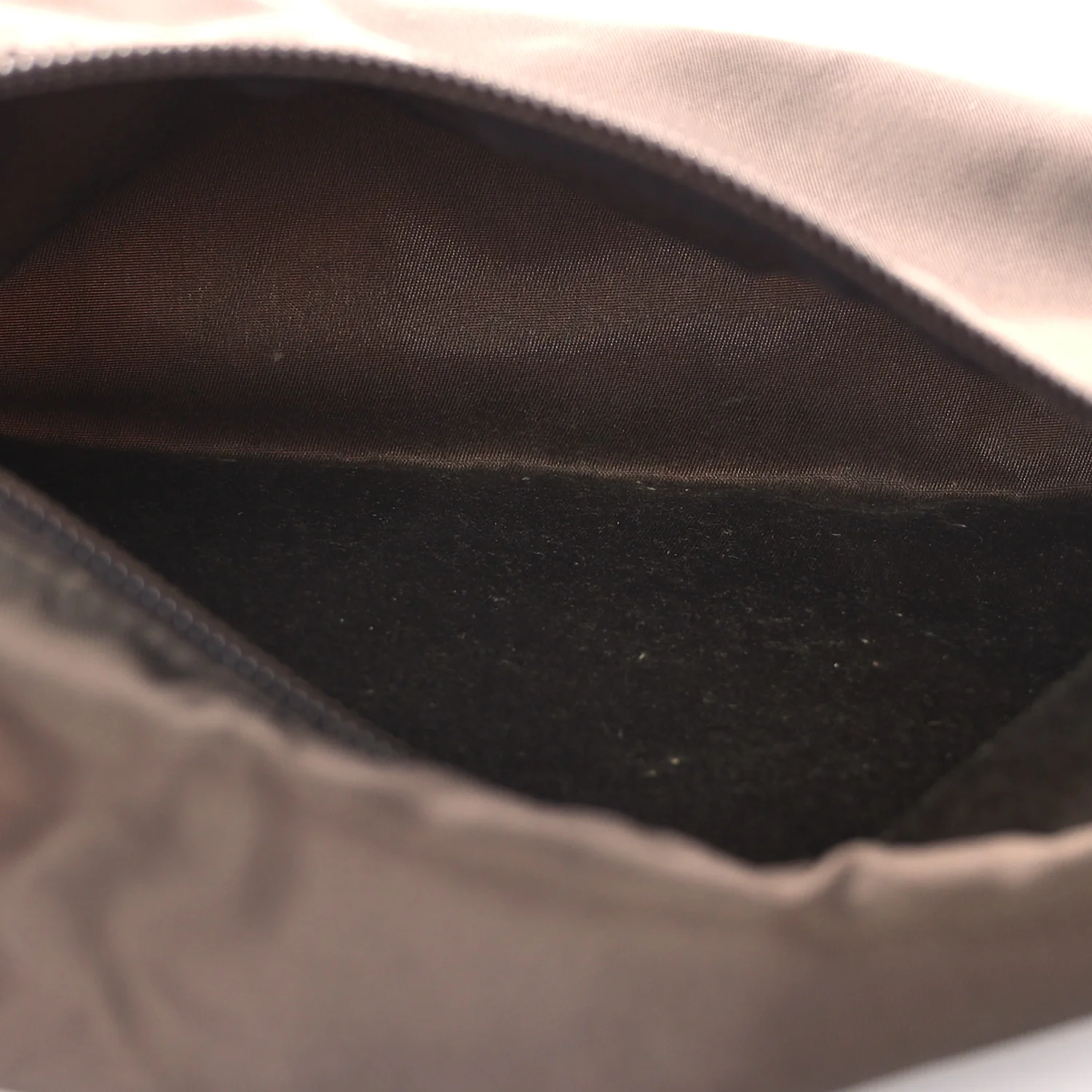 Nylon Vela Cosmetic Pouch Brown - Image 5