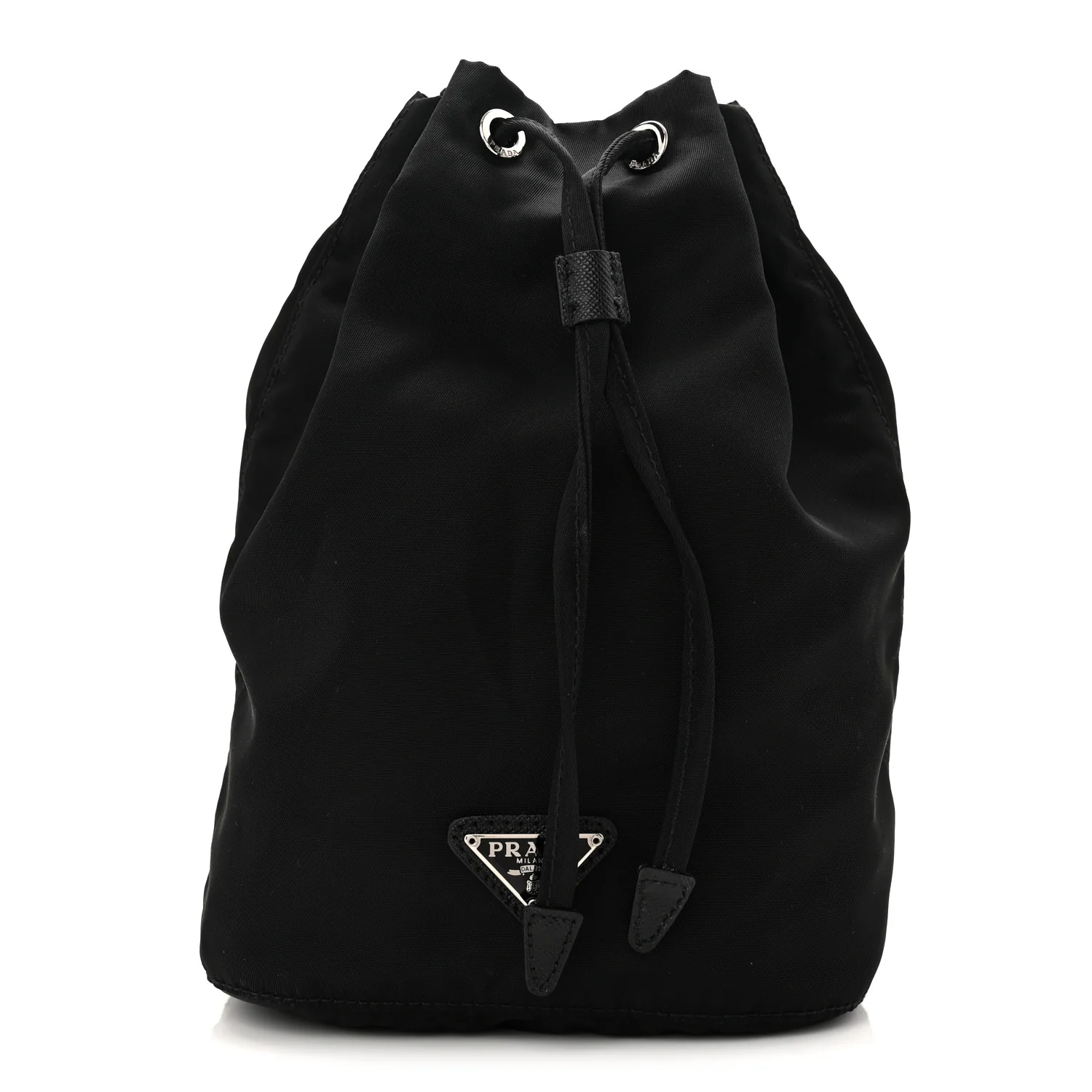 Nylon Vela Drawstring Pouch Black