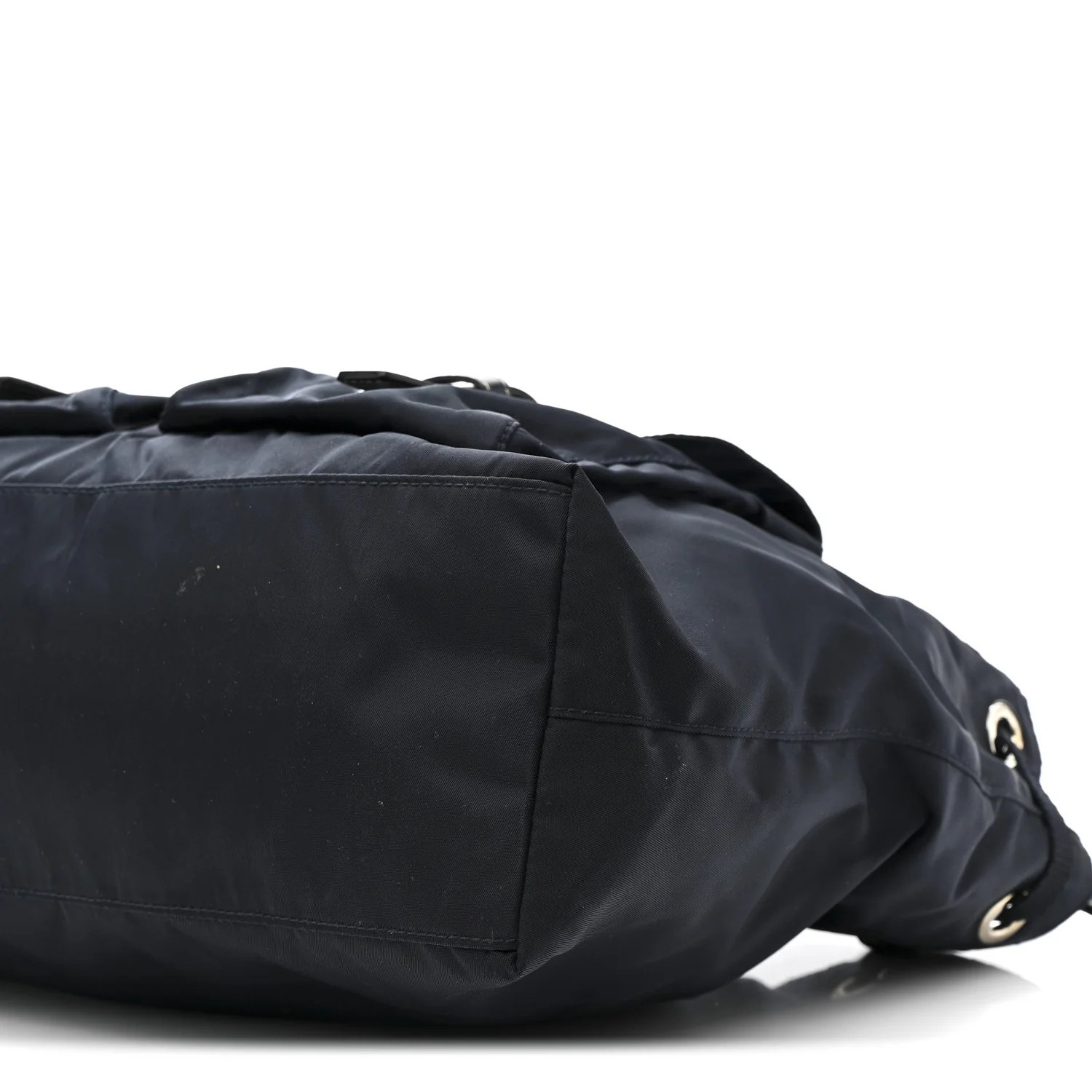 Nylon Vela Drawstring Shopping Tote Navy - Image 10