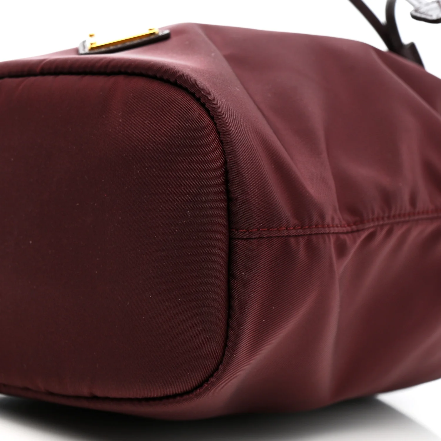 Nylon Vela Drawstring Wristlet Pouch Bordeaux - Image 10