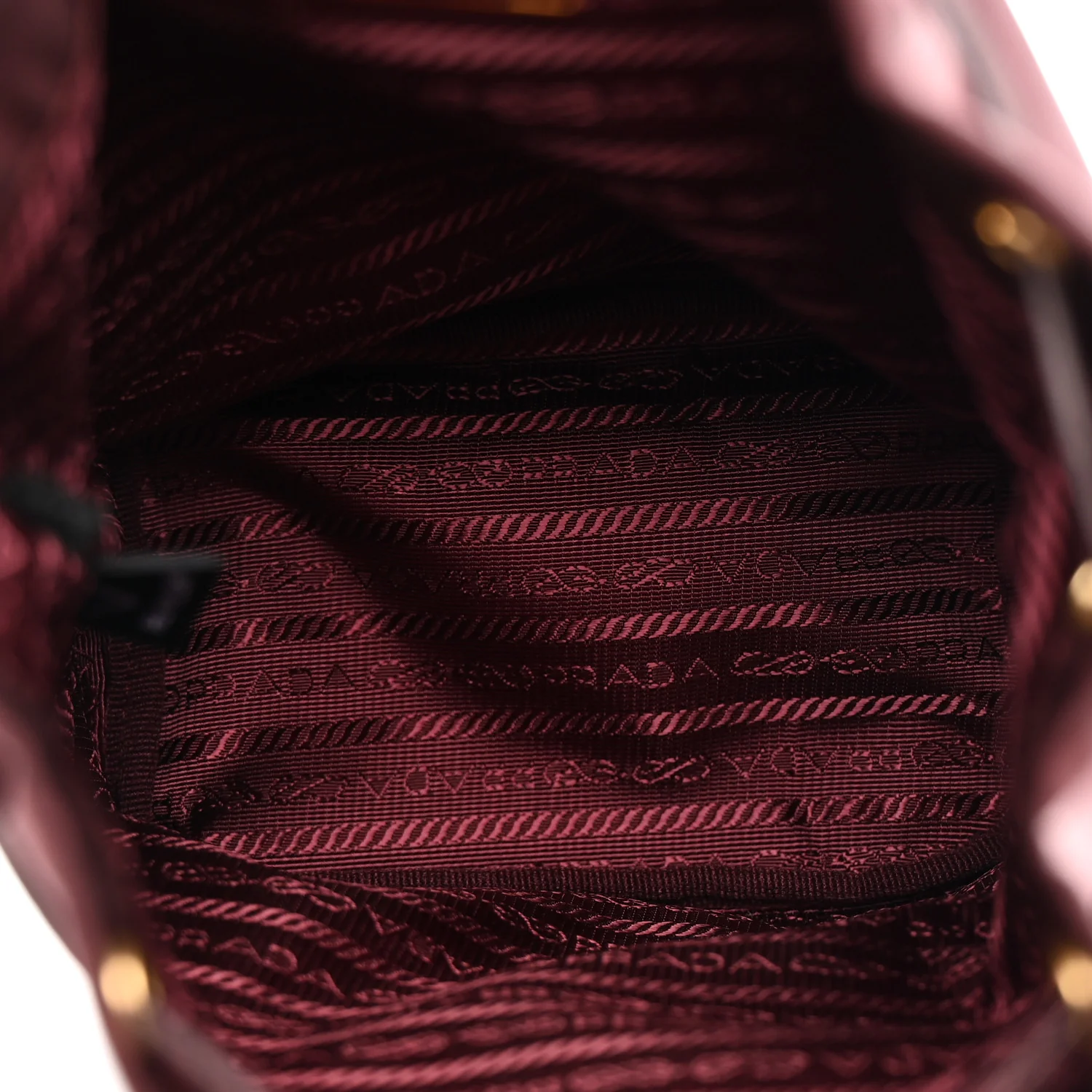 Nylon Vela Drawstring Wristlet Pouch Bordeaux - Image 5