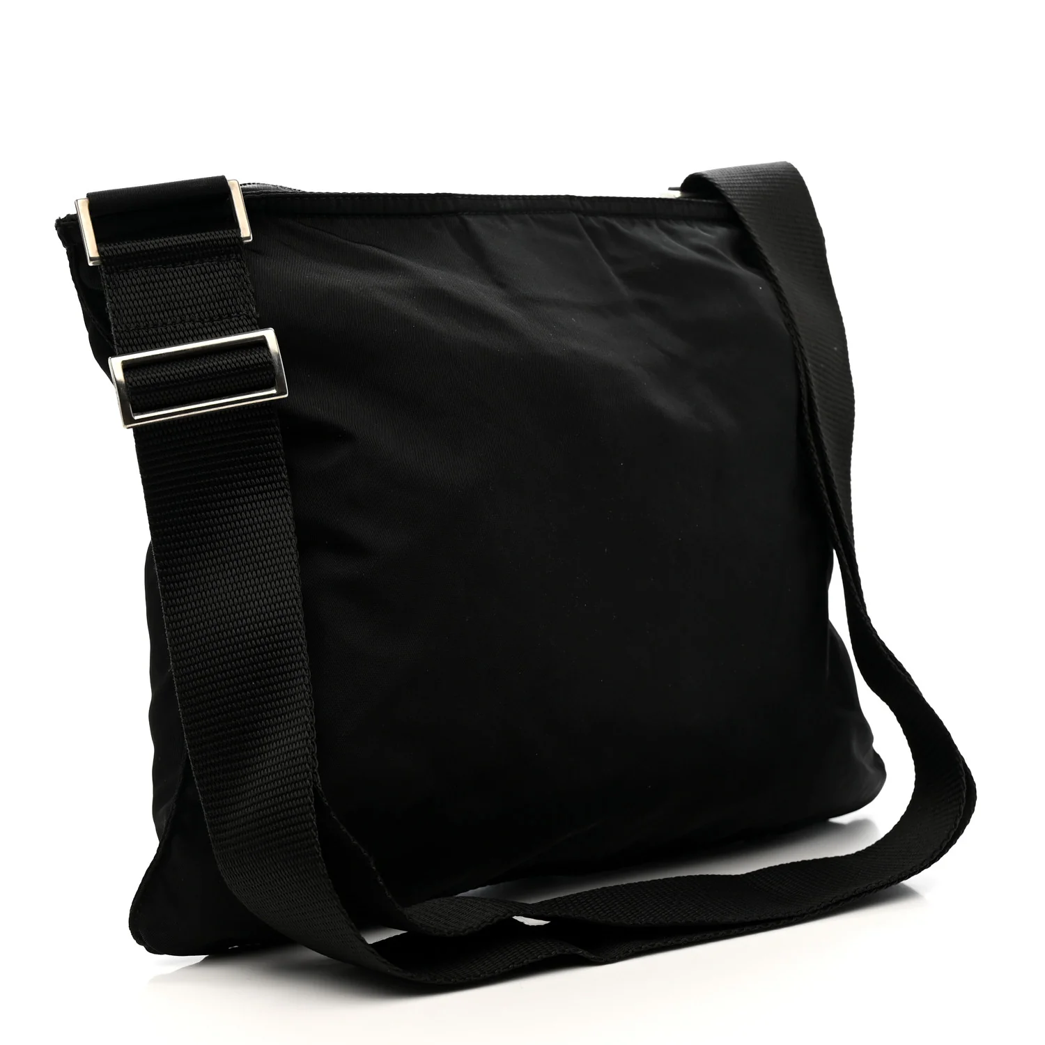 Nylon Vela Flat Messenger Bag Black - Image 3