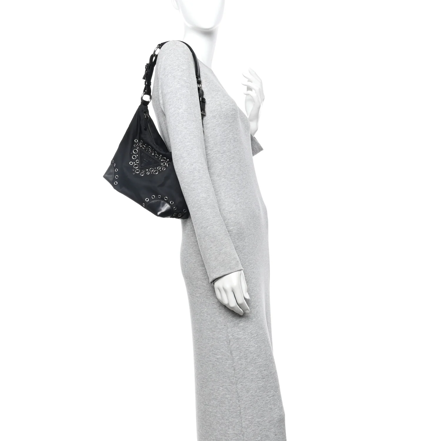 Nylon Vela Grommet Tote Black - Image 2