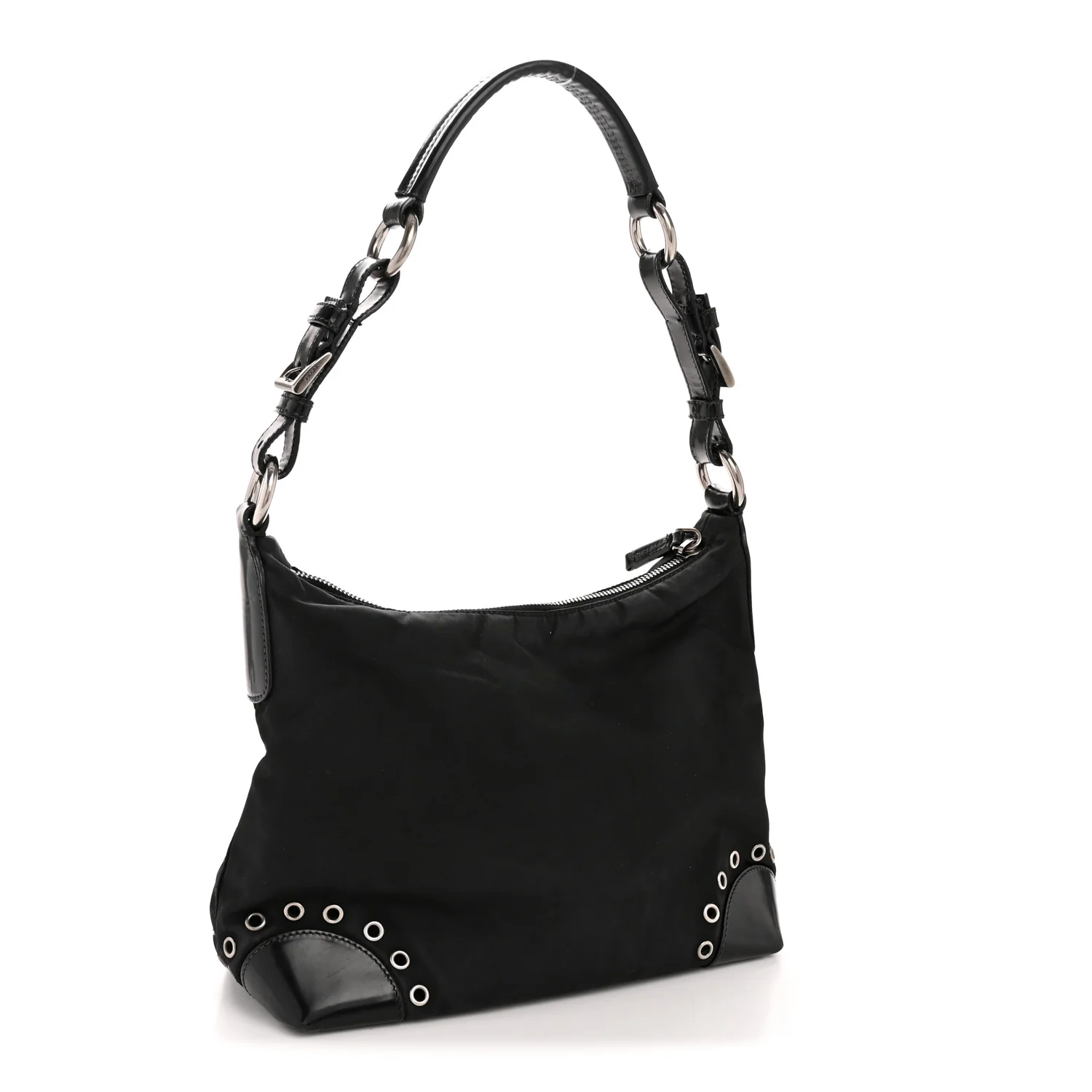 Nylon Vela Grommet Tote Black - Image 3
