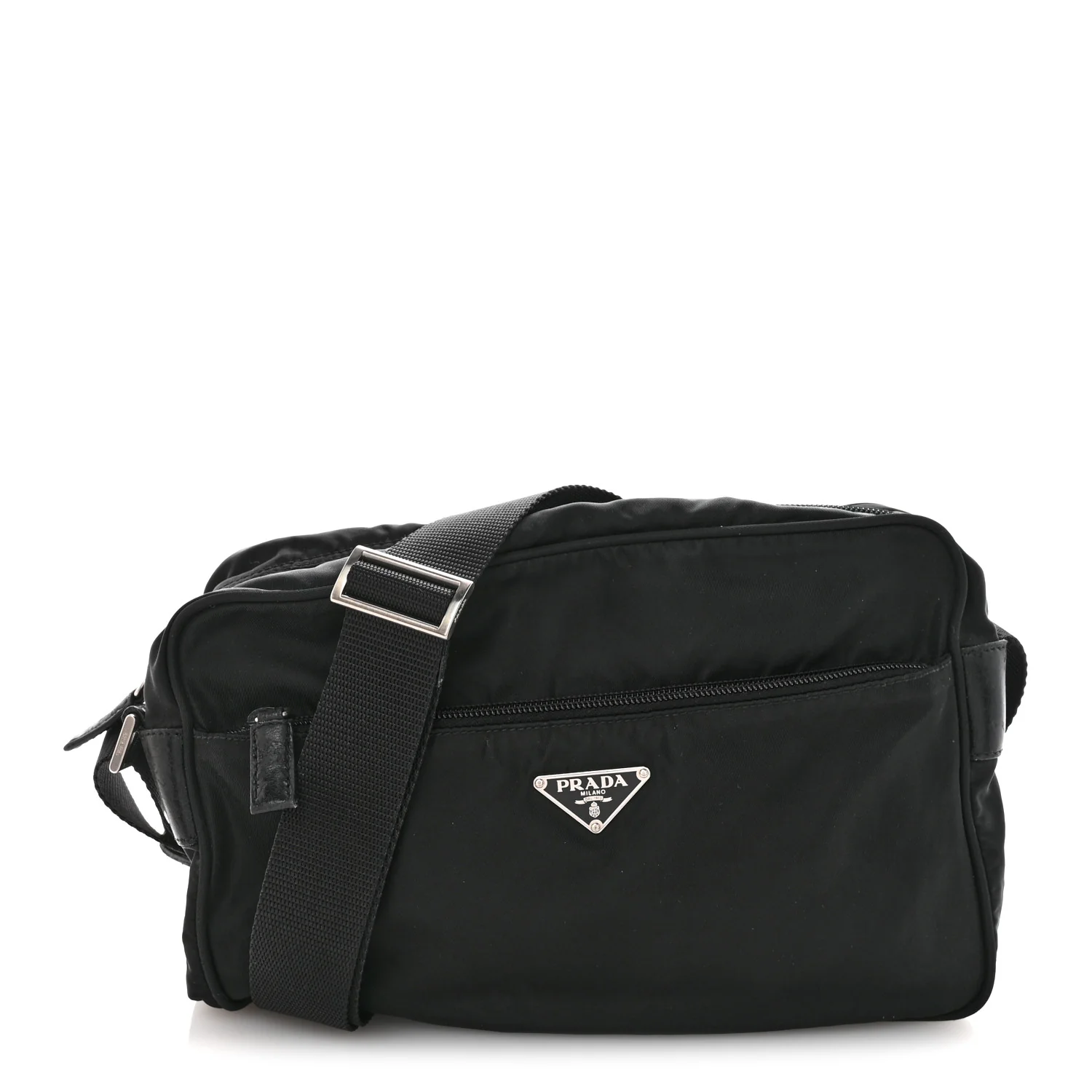 Nylon Vela Messenger Bag Black