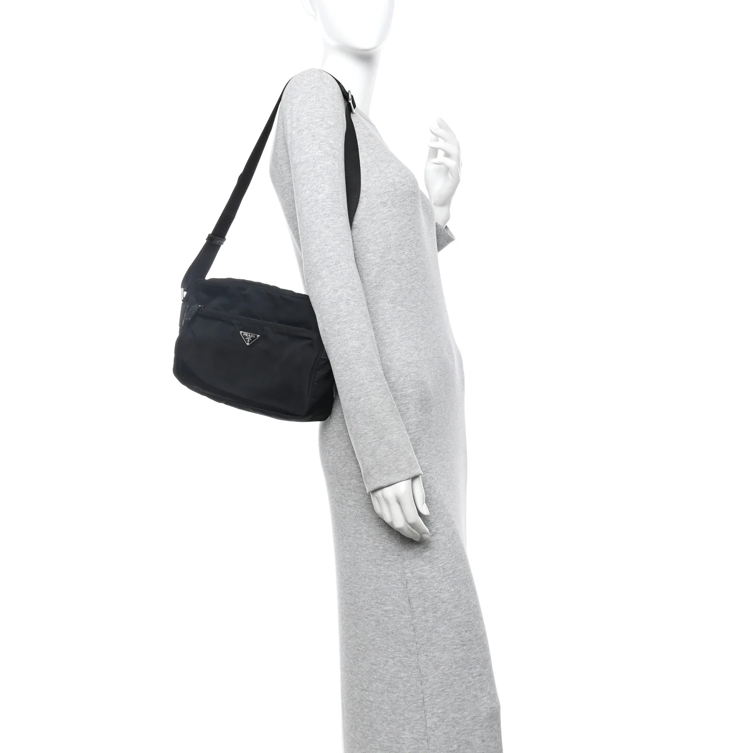 Nylon Vela Messenger Bag Black - Image 2