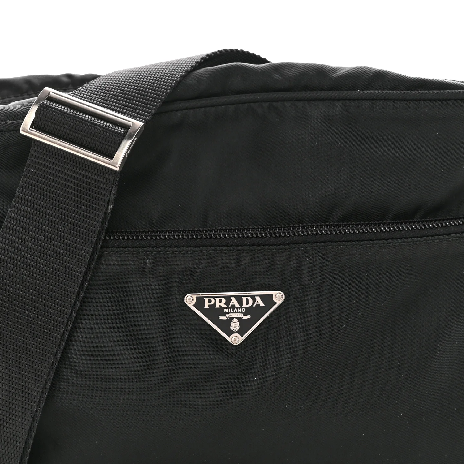 Nylon Vela Messenger Bag Black - Image 8