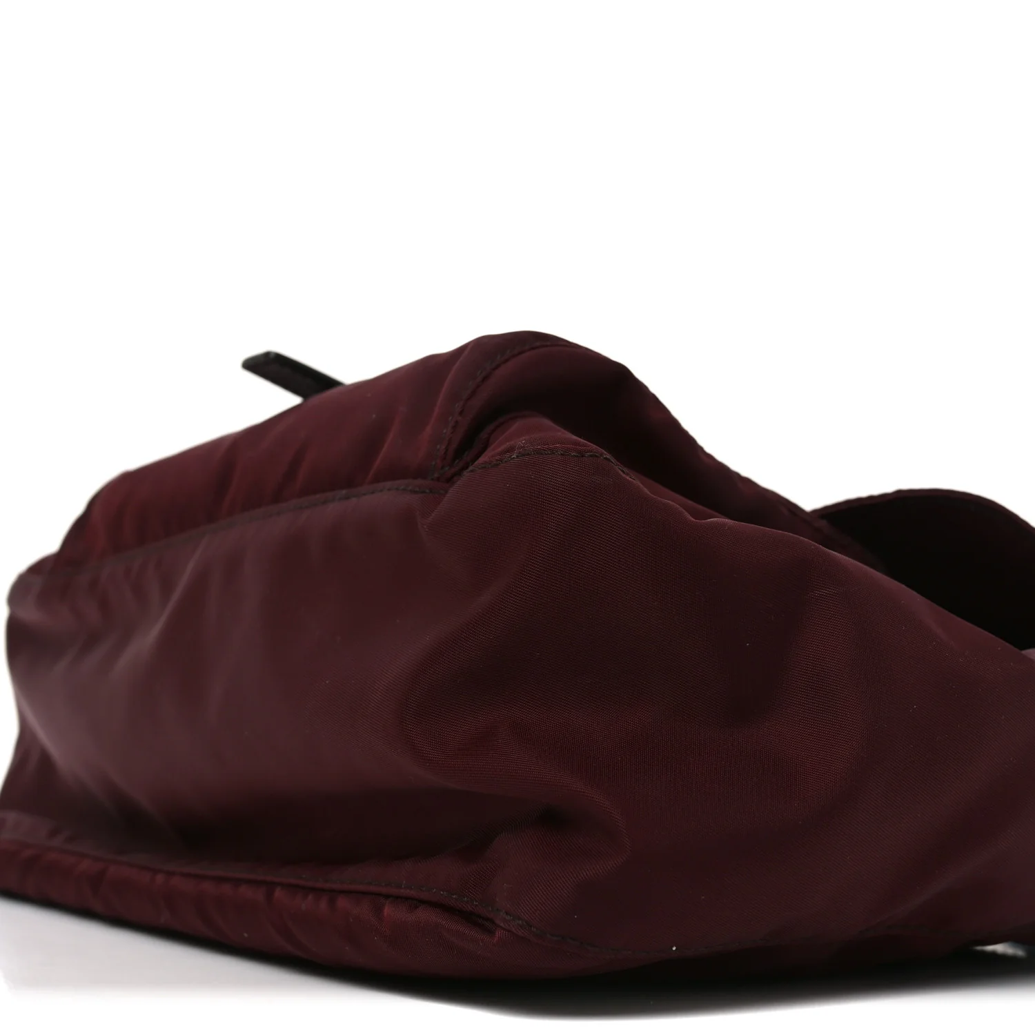 Nylon Vela Saffiano Single Buckle Messenger Shoulder Bag Bordeaux - Image 9