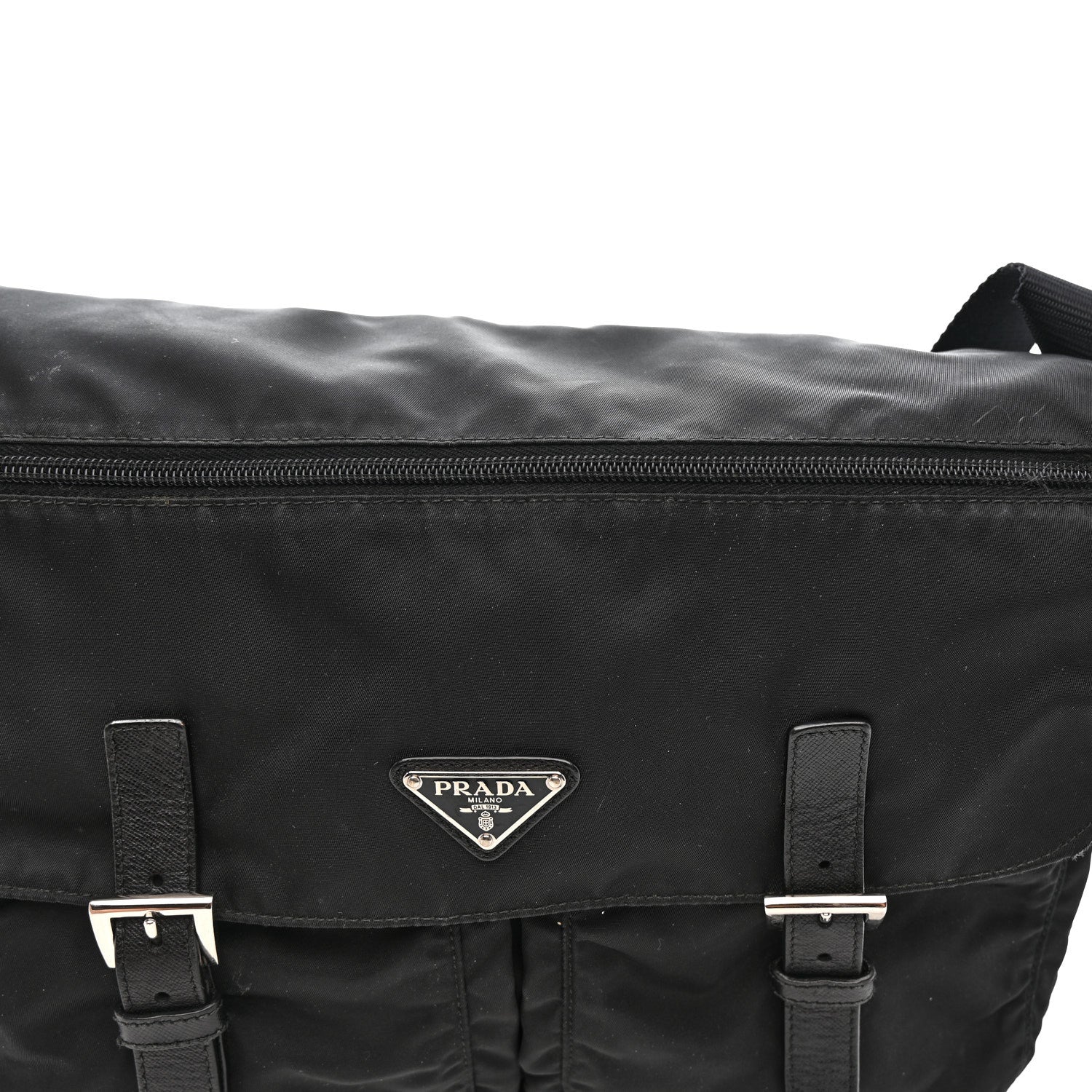 Nylon Vela Sport Messenger Bag Black - Image 11