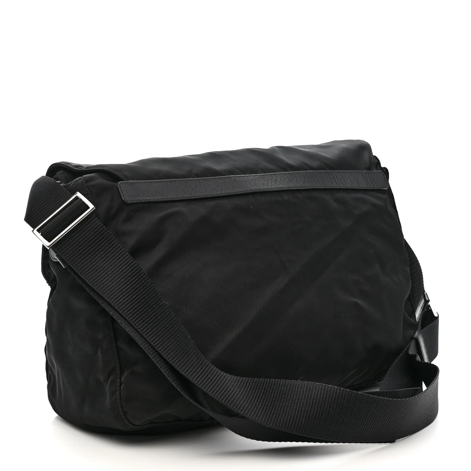 Nylon Vela Sport Messenger Bag Black - Image 3