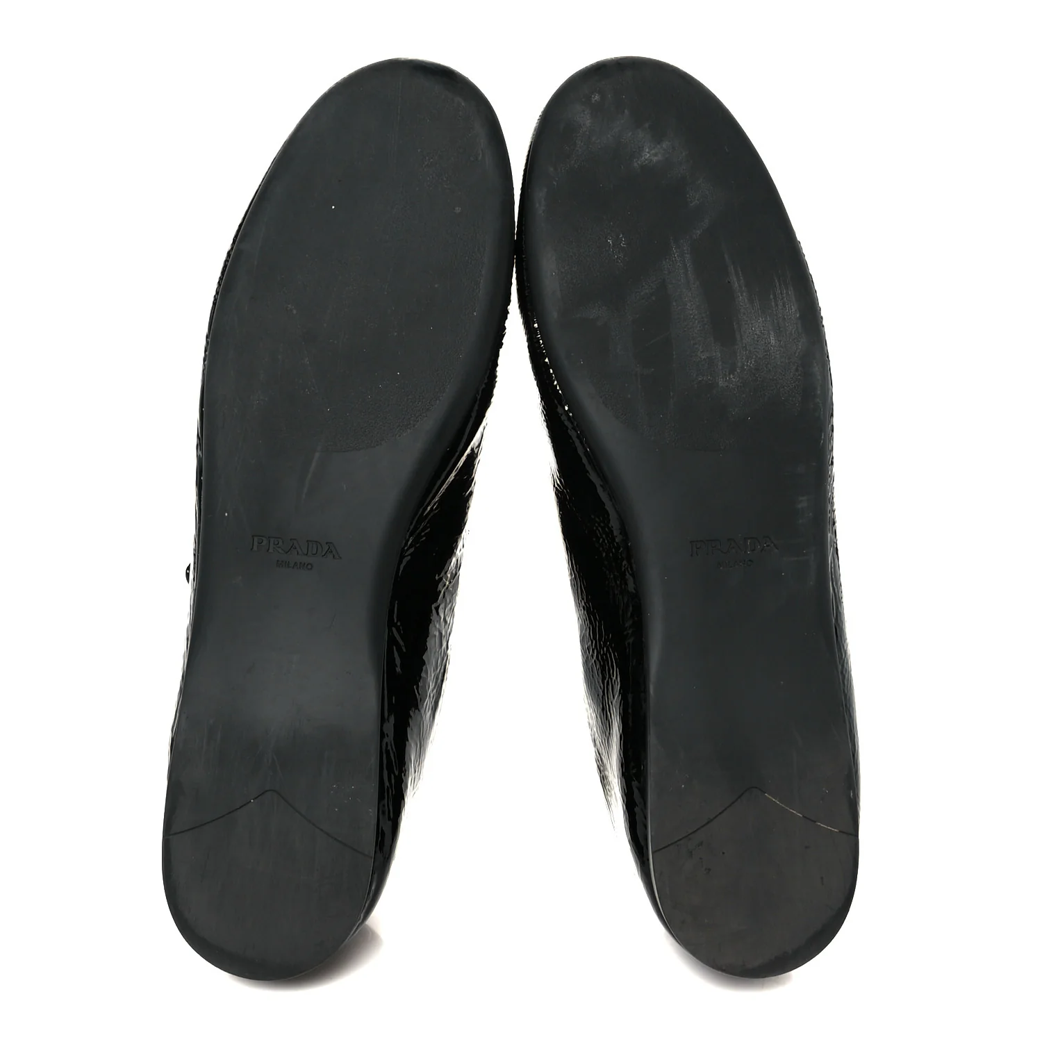 Patent Calfskin Triangle Ballerina Flats 40 Black - Image 6