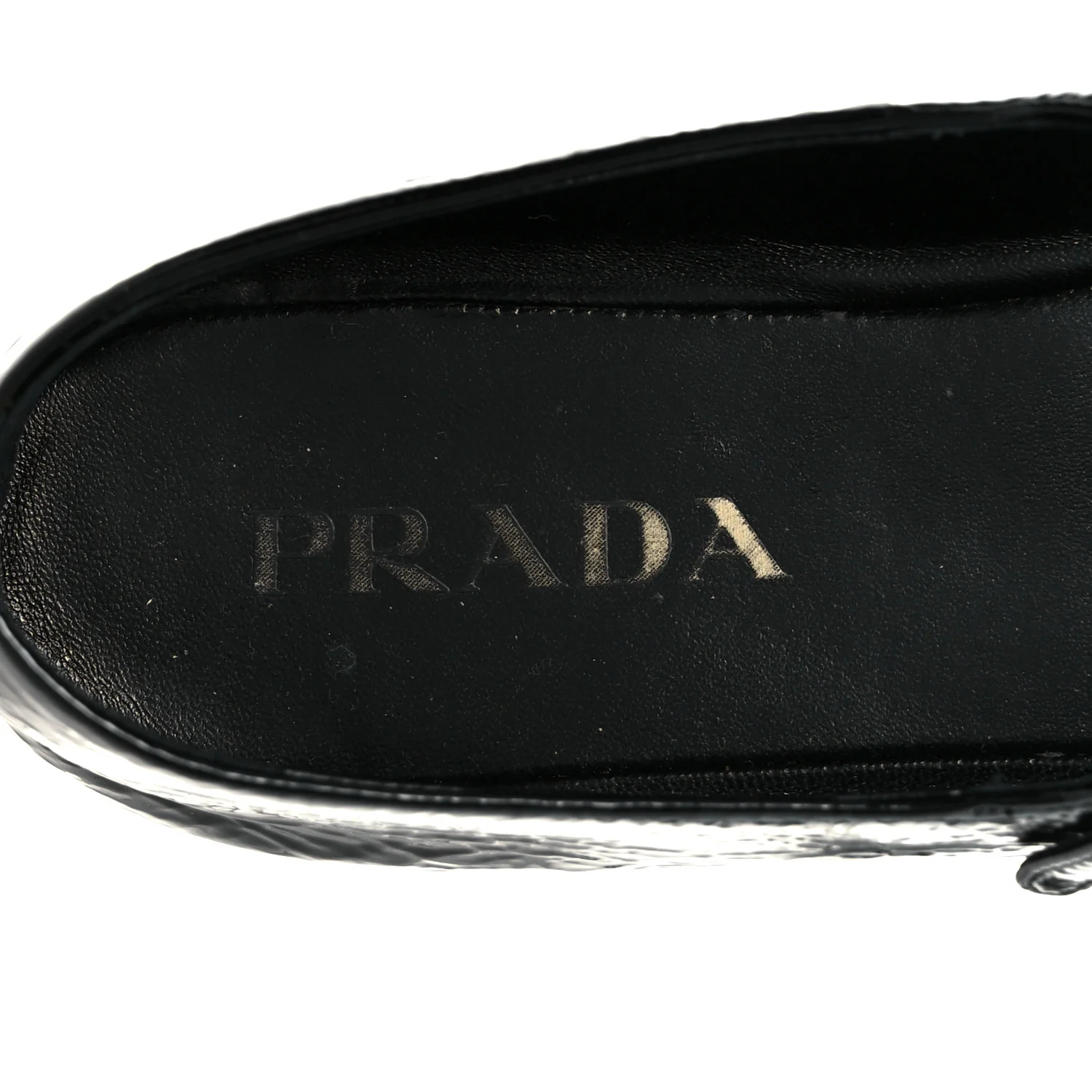 Patent Calfskin Triangle Ballerina Flats 40 Black - Image 7