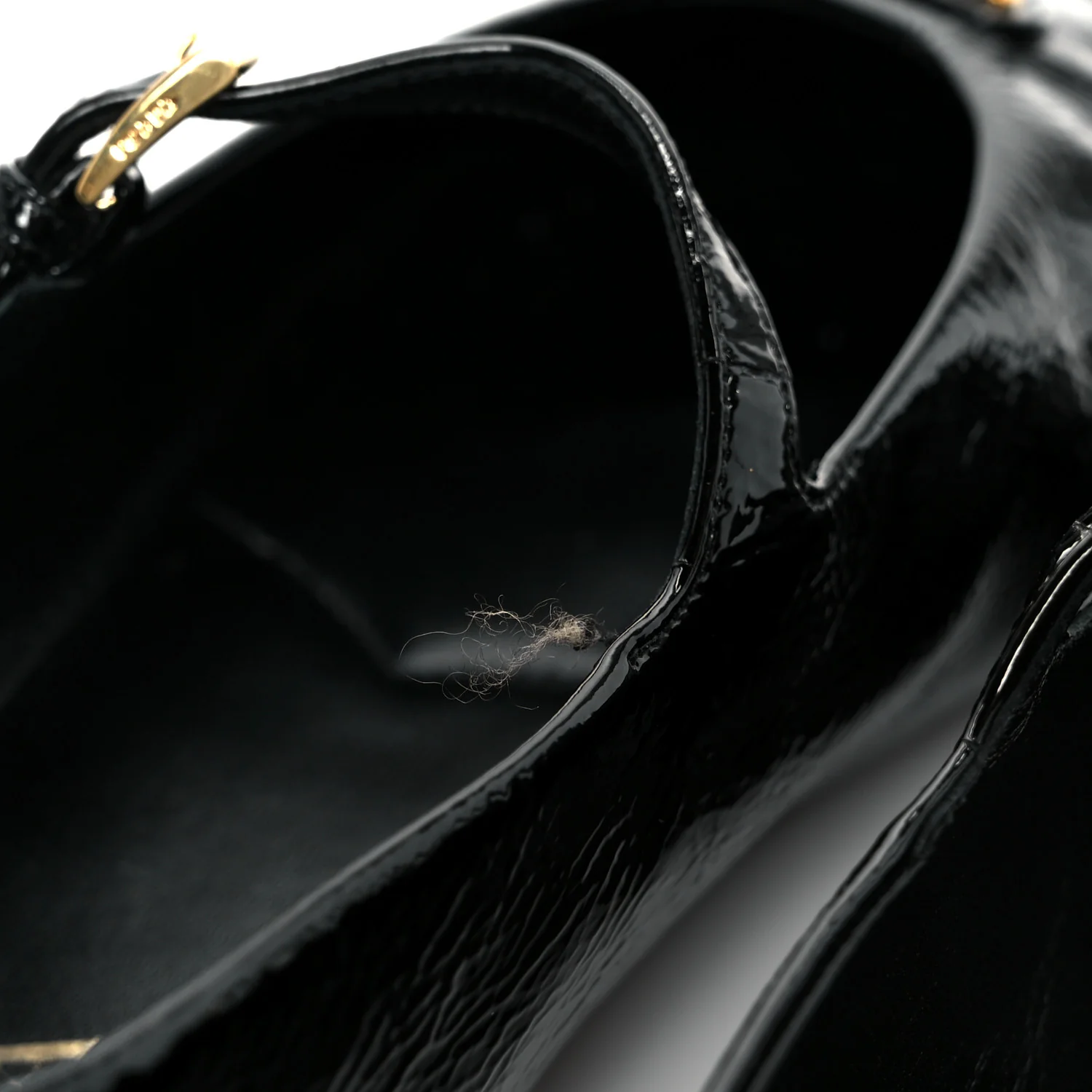 Patent Calfskin Triangle Ballerina Flats 40 Black - Image 9