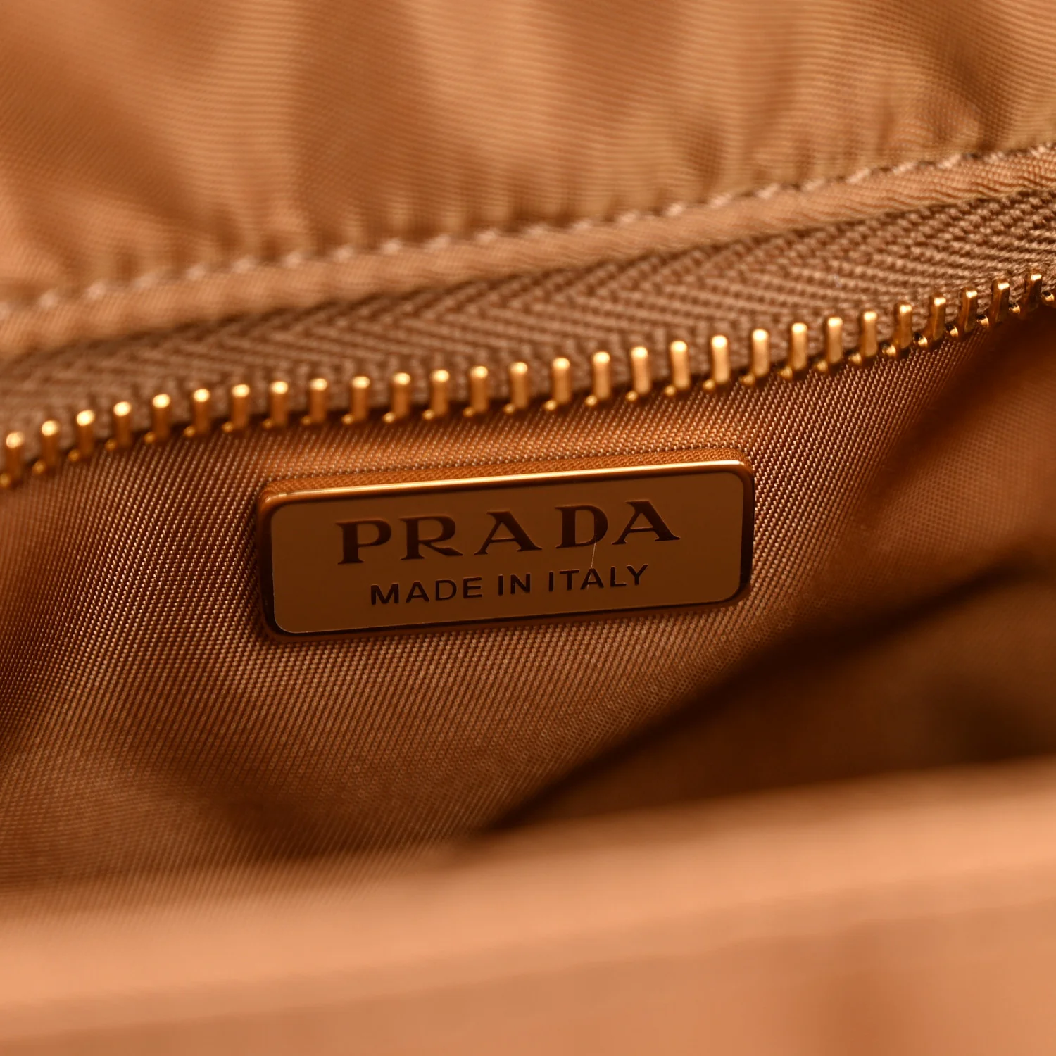 Re-Nylon Medium Explore Shoulder Bag Camel - Image 6