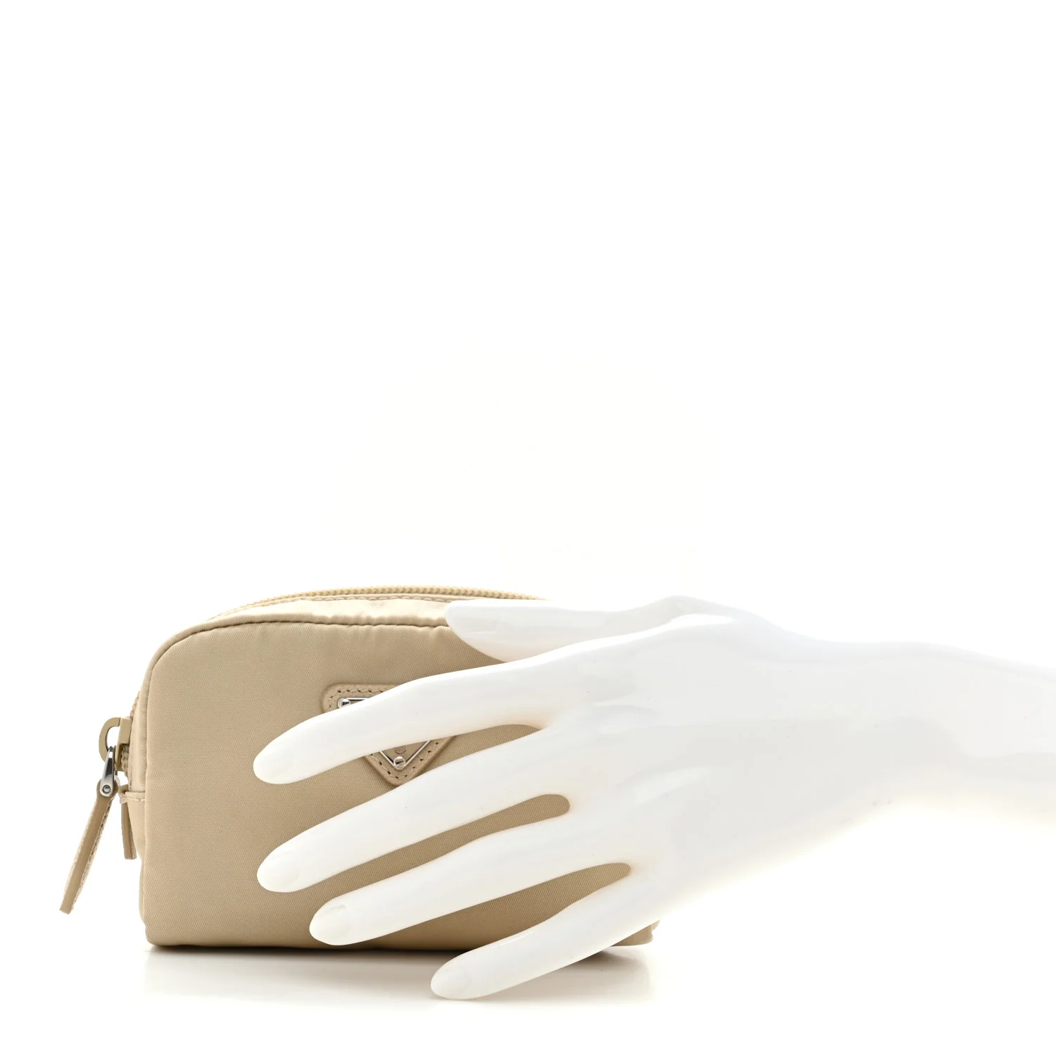 Re-Nylon Micro Pouch  Desert Beige - Image 2