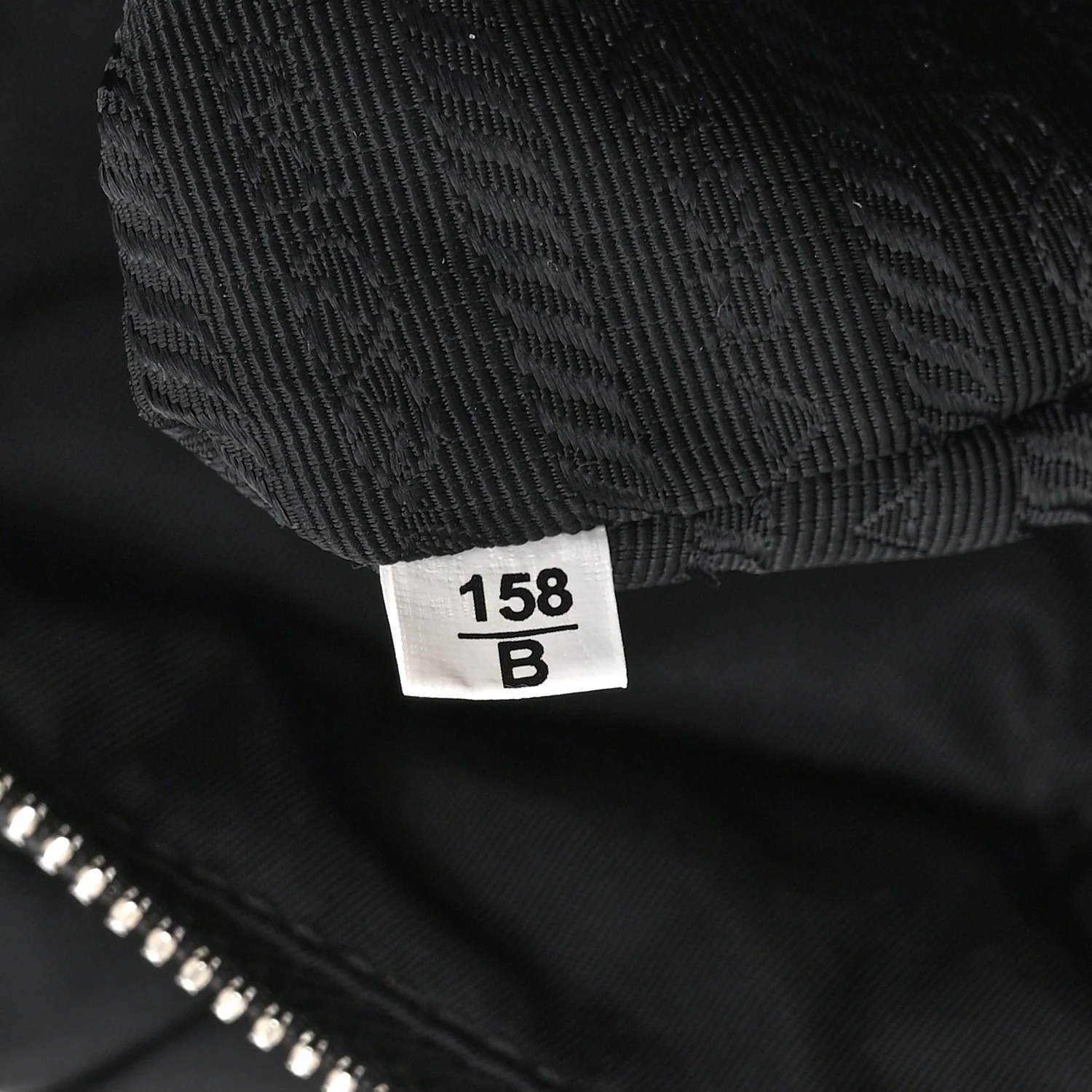 Re-Nylon Nappa Triangle Quilted Padded Medium Double Handled Zip Tote Black - Image 7